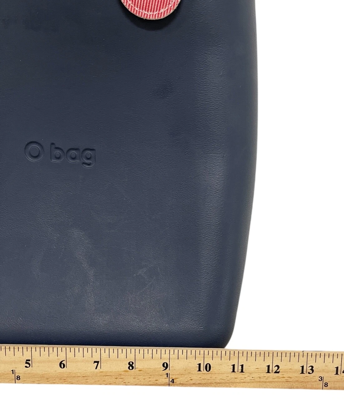 O bag Made in Italy Bucket Basket Tote Satchel Bag Navy Blue w/ Zippered Liner - O Bag