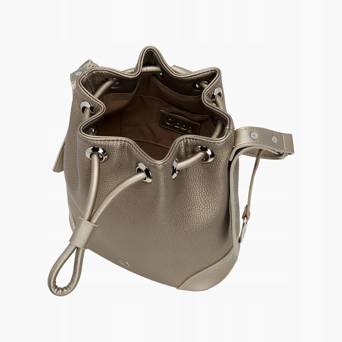 O Bag Gold Women's Handbag, Roomy Leather, Hobby Dollarino Gold - O Bag