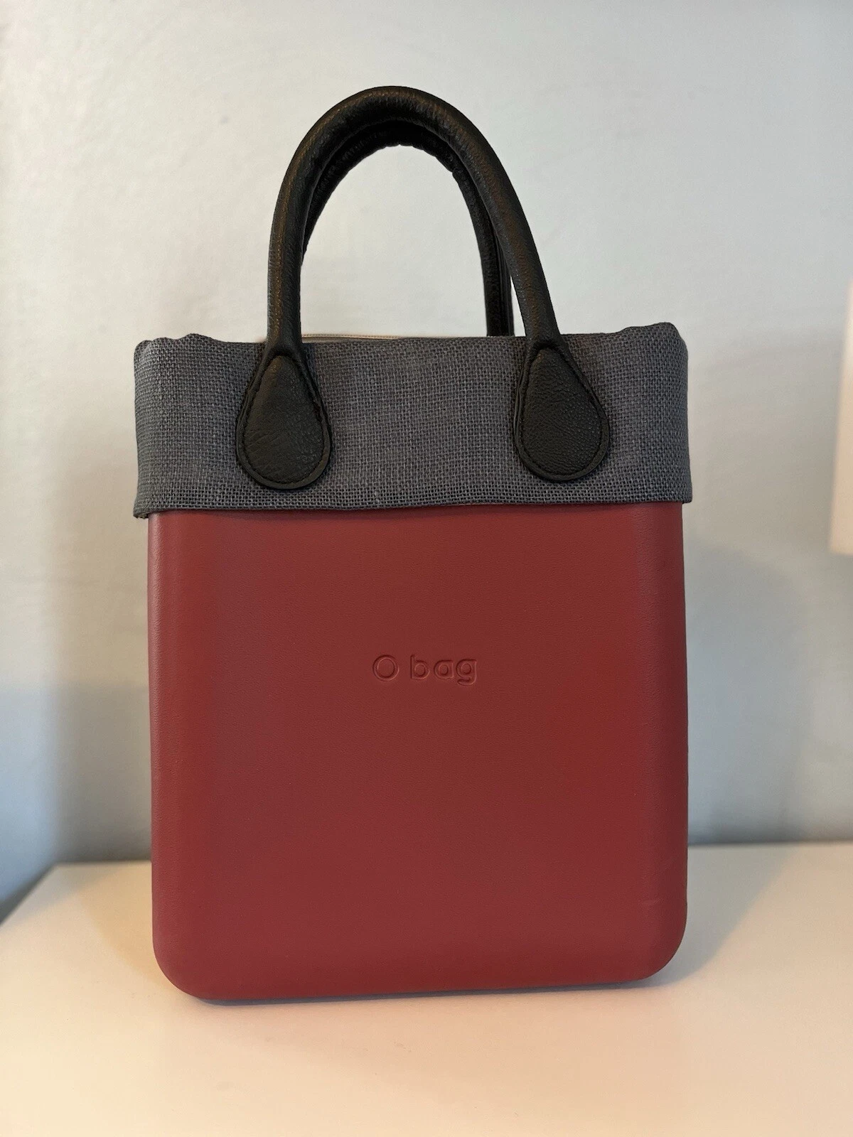 Red O Bag Shoulder Bag Double Handle Waterproof Purse Reusable Durable Basic - O Bag