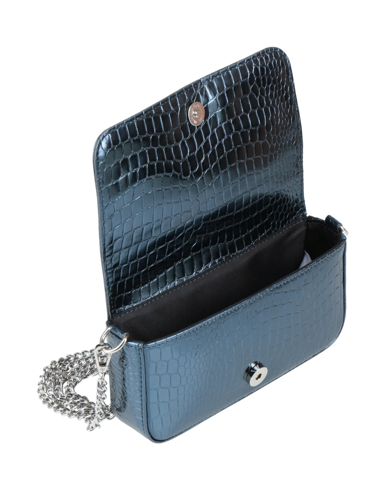 O BAG Clutch Bag PU Leather Croc Embossed Chain Strap Magnetic Flap - O Bag