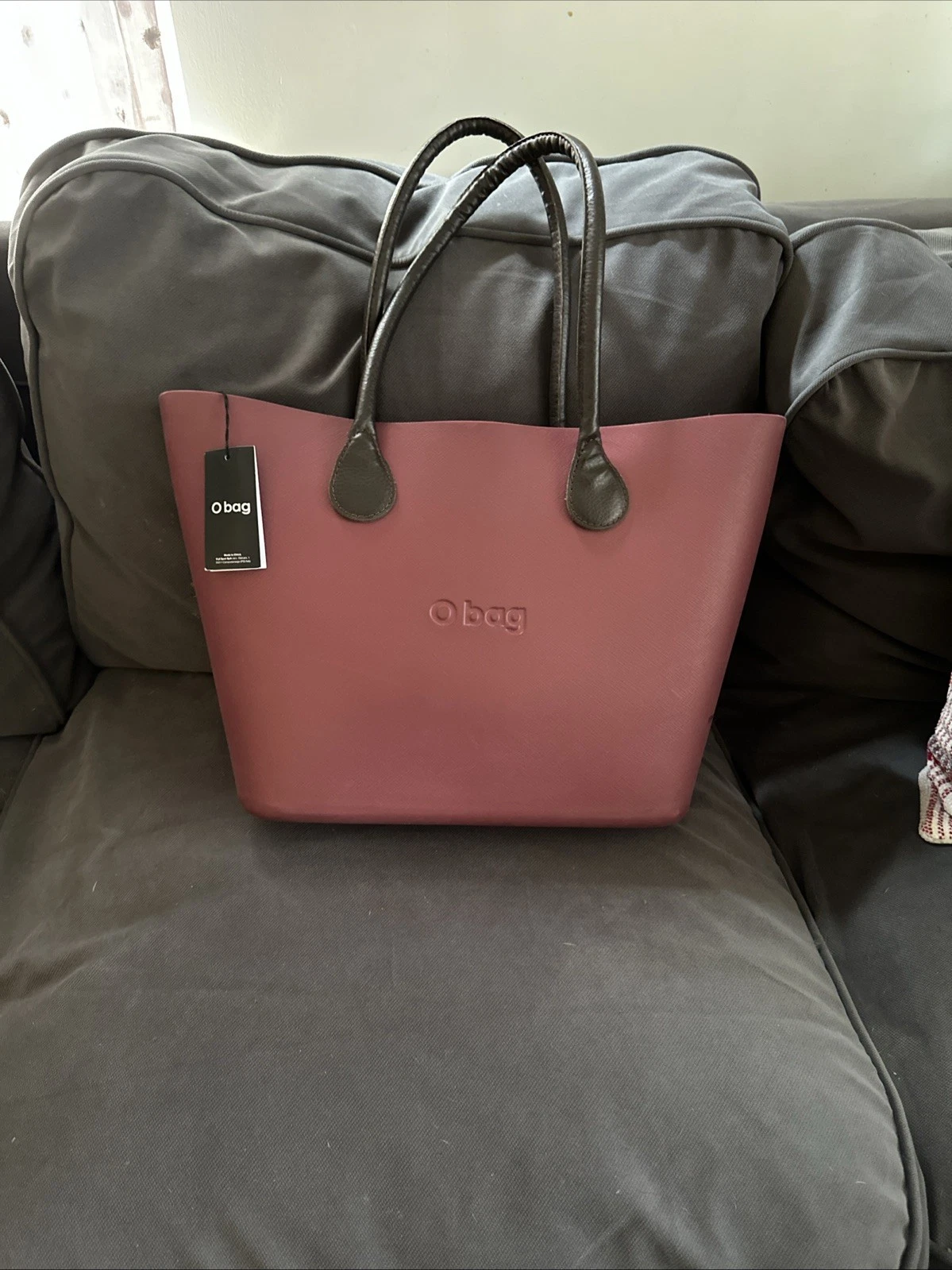 Obag Outer Maroon tote bag inner Tote Floral - O Bag