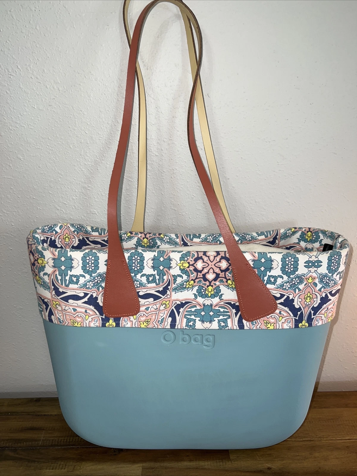 Obag O Bag Sage Teal Handbag Italy With Paisley Dust bag - O Bag