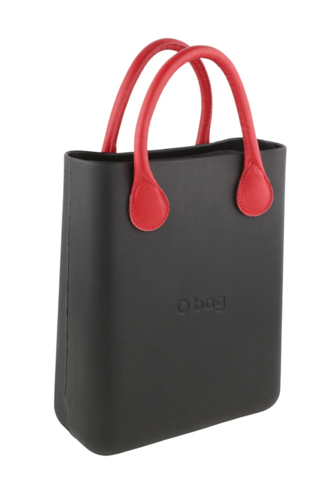 O BAG Chic Women bag OS Black Textured Pattern Front Inner bag Logo Tote - O Bag