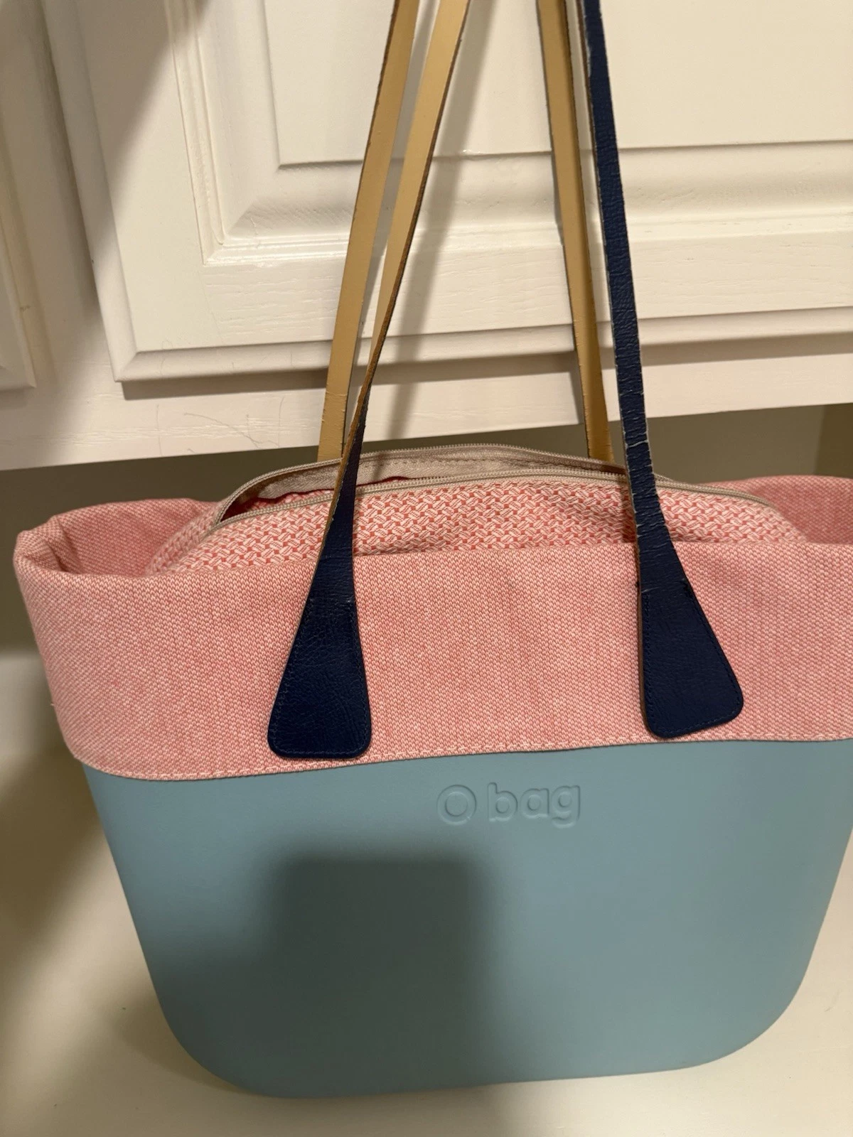 Obag O Bag Sage Teal Handbag Italy With Paisley Dust bag - O Bag