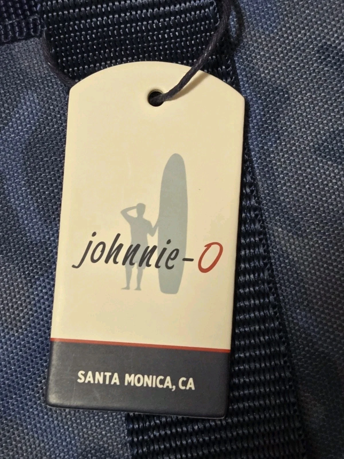 Johnnie-O Navy Blue Camo Zip Tote Bag Beach Pool Bag - O Bag