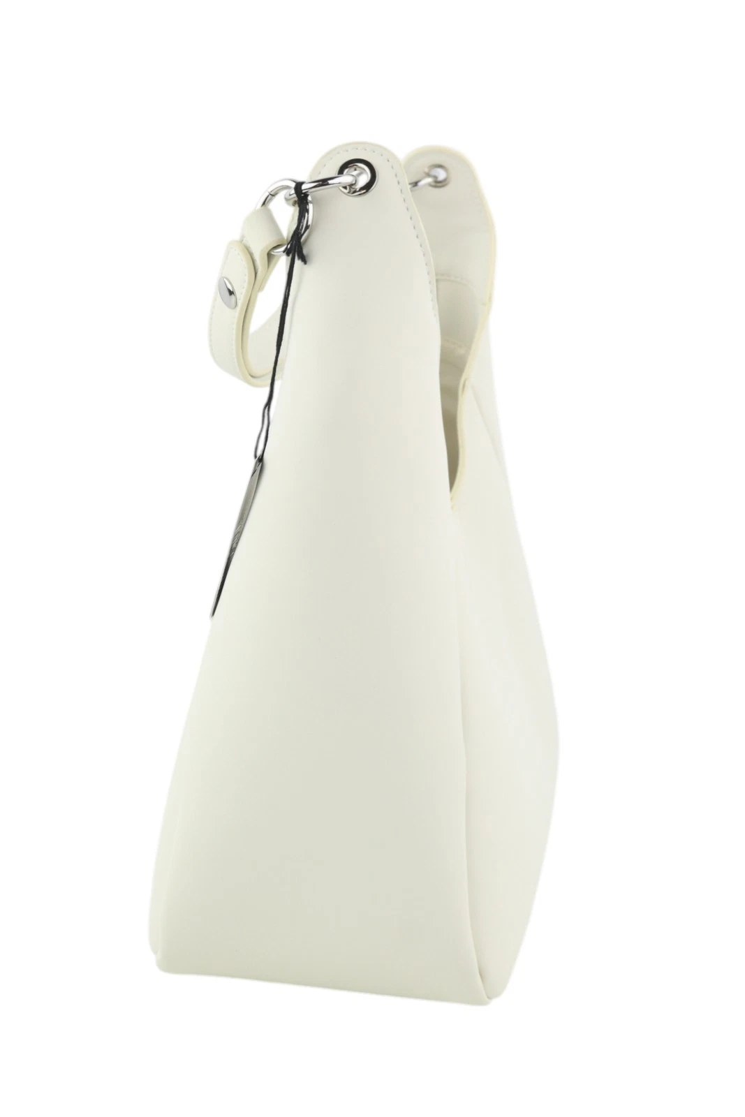 O Bag Ginevra Women Bag OS White Lined Hobo Crossbody Magnetic Closure Casual - O Bag