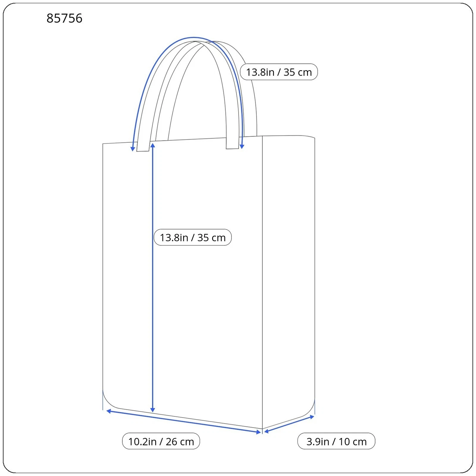 O Bag Chic Women's Bag OS Blue Twin Handles Inner Mini Square Tote Logo - O Bag