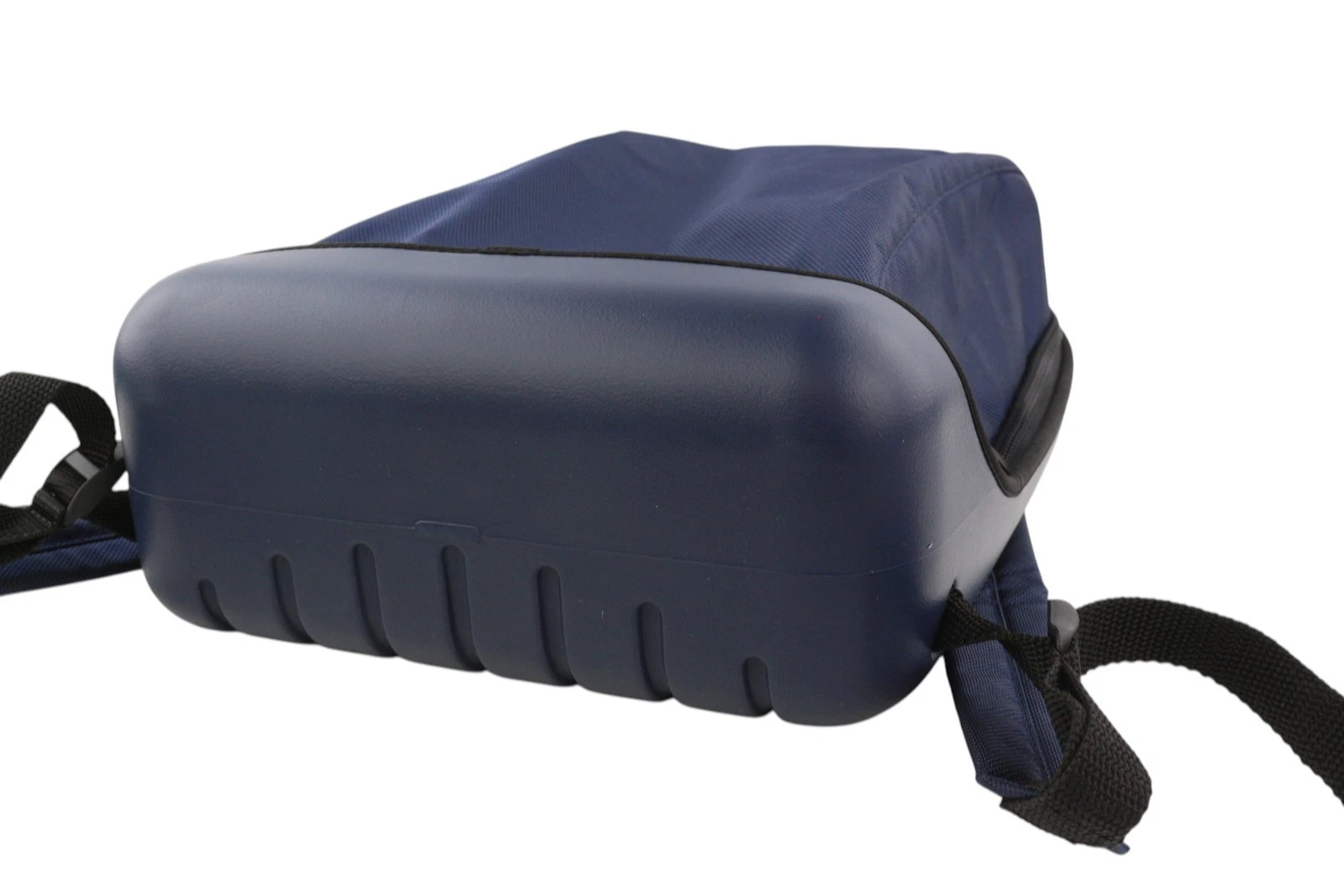 O Bag Ladies Bag OS Unisex Blue Round Backpack Front Zip Double Handle Logo - O Bag