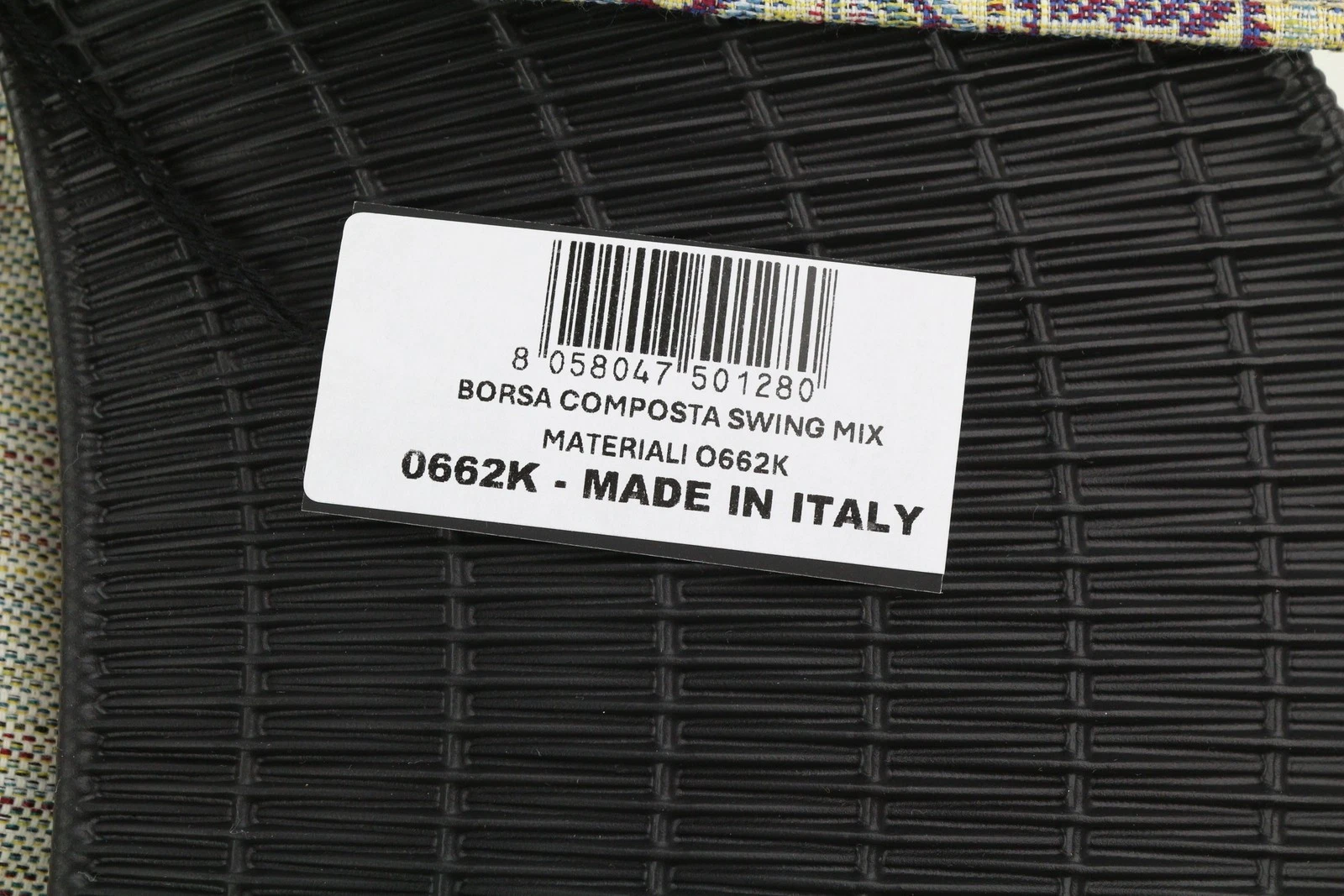 O Bag Swing Women's Bag OS Black Textured Silicone Half Moon Inner Crossbody - O Bag