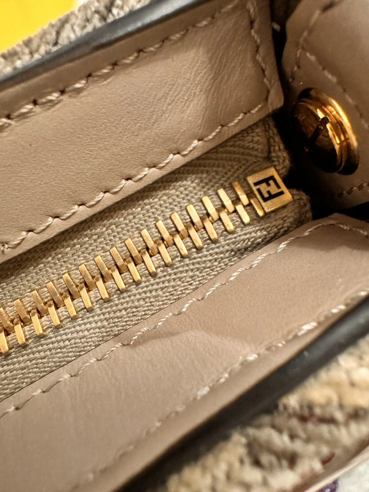 Femdi O Lock Cloth And Calfskin Leather Shoulder/clutch Bag 🔥Black Friday Sale - O Bag