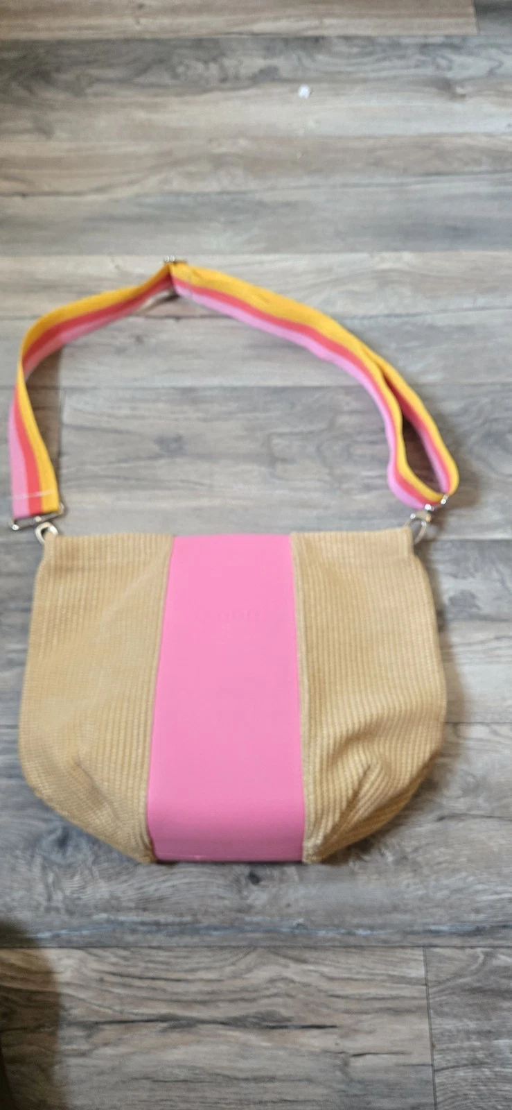 O Bag Womans Purse Crossbody Bag One Size Pink Straw Beige Extra Lightweight 16