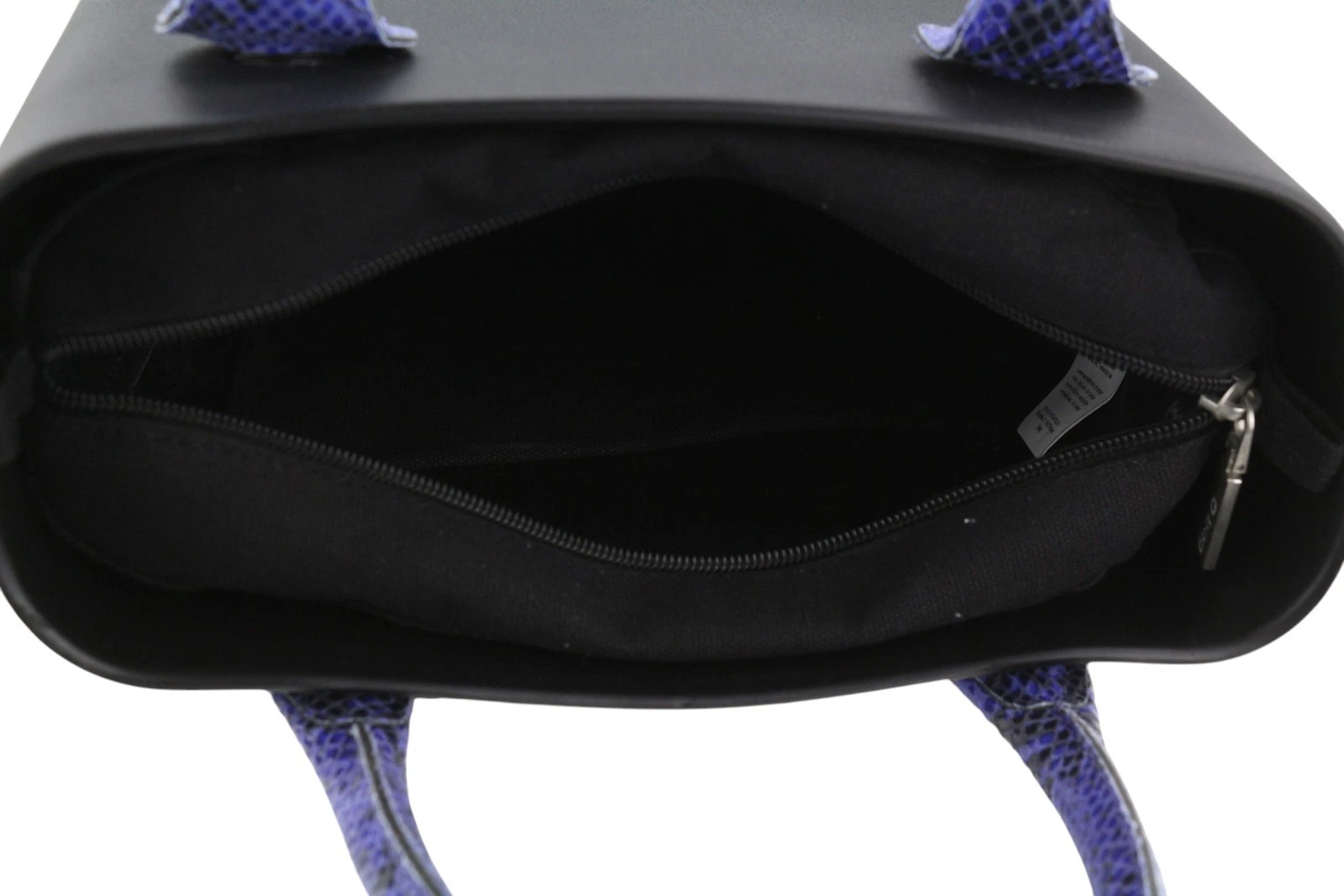 O Bag Chic Women's Bag OS Black Pattern Tote Bag Double Handles Inner Square - O Bag