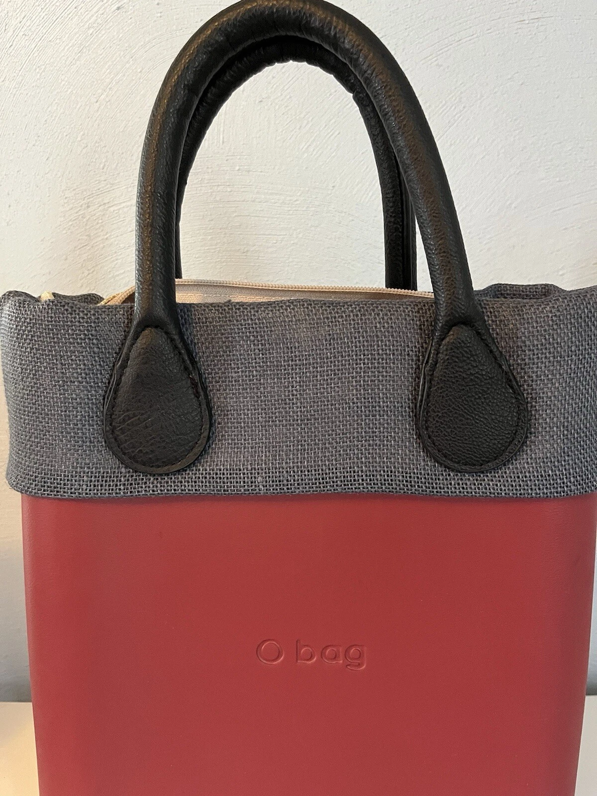 Red O Bag Shoulder Bag Double Handle Waterproof Purse Reusable Durable Basic - O Bag