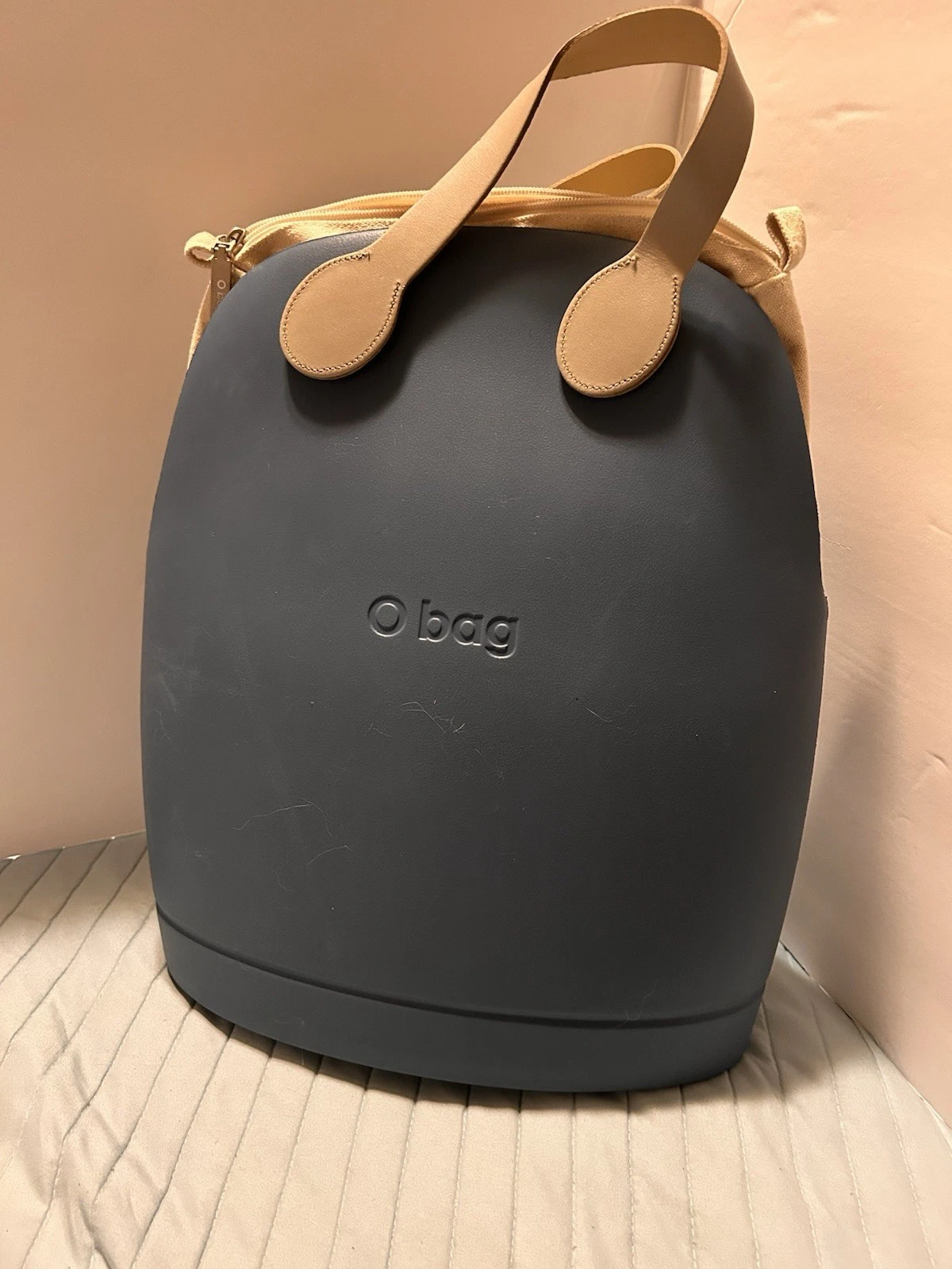 Obag Ofifty Donna Zaini Zaino color tiffany Blue Canvas Rubber Italy - O Bag