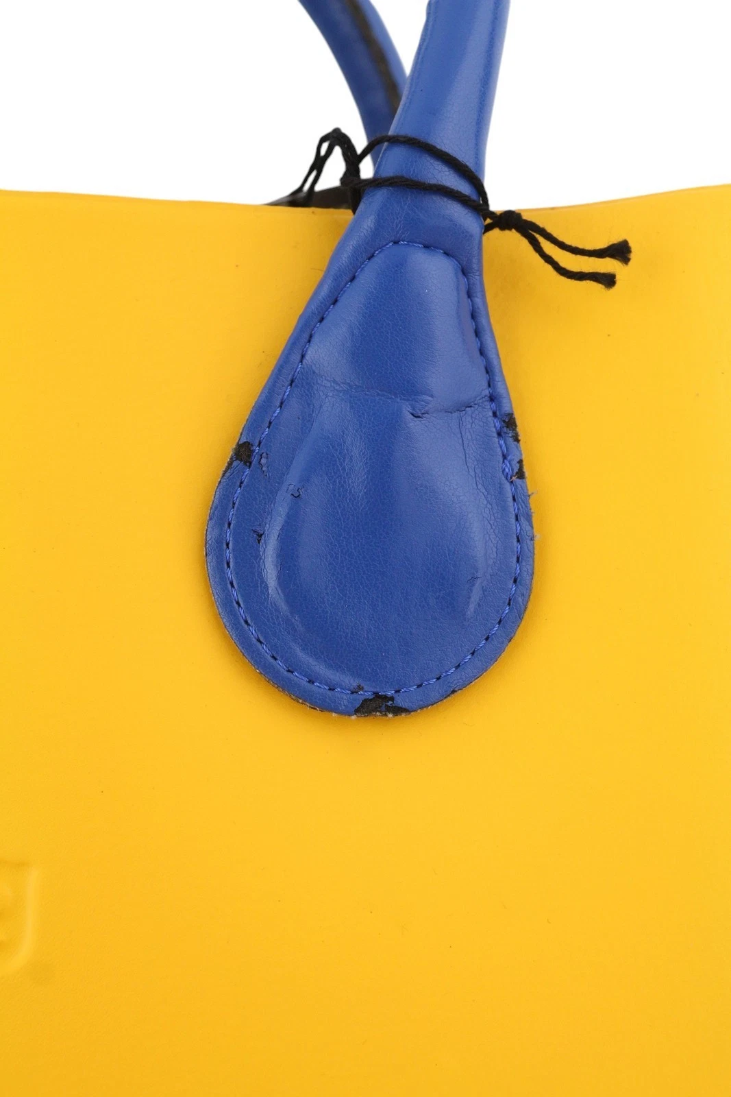 O Bag Mini Women's Bag OS Yellow Blue Double Handles Zipper Square - O Bag