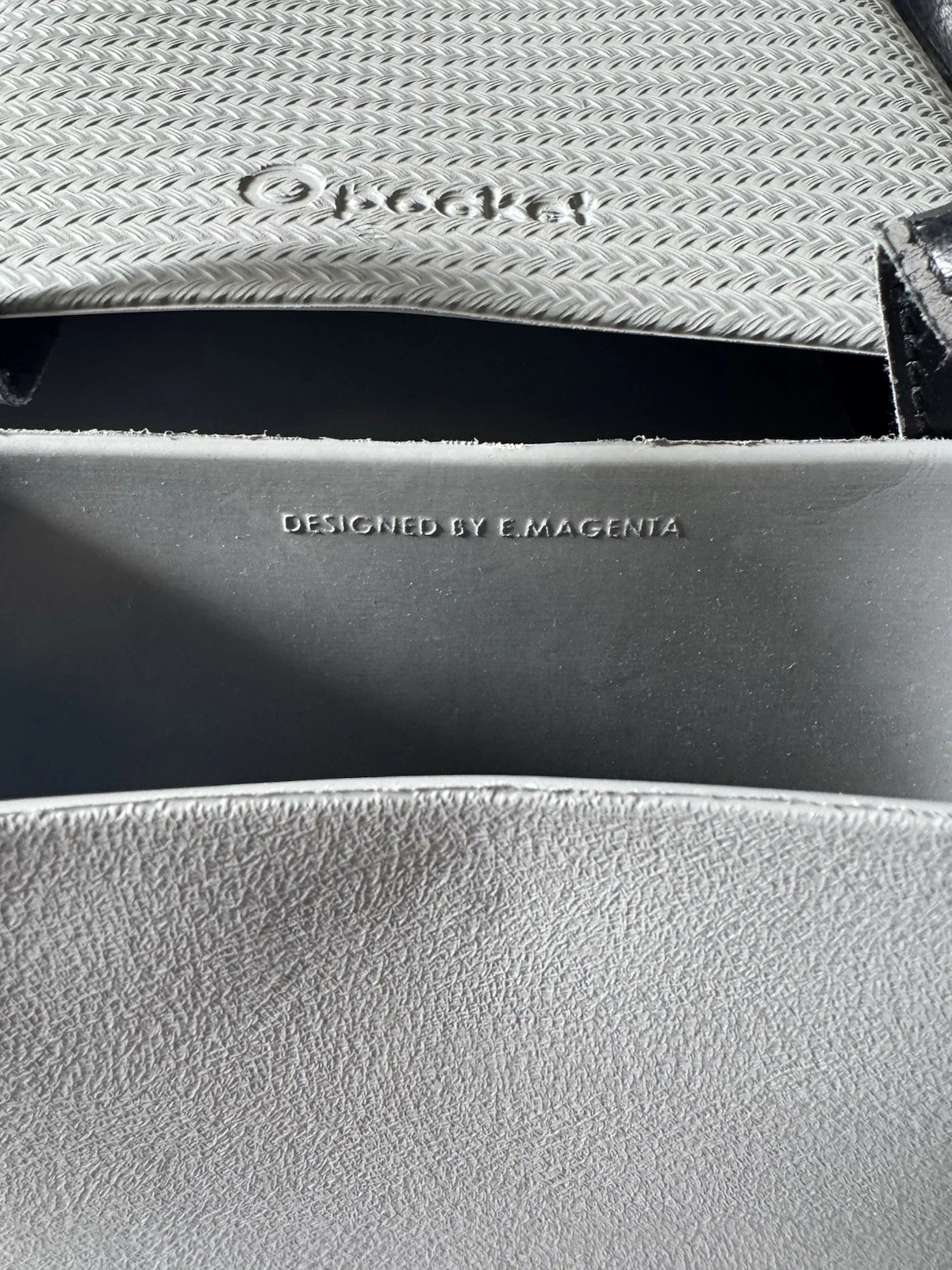 O Pocket Bag FullSpot Italian Crossbody Slide Purse Made In Italy Gray Grey - O Bag