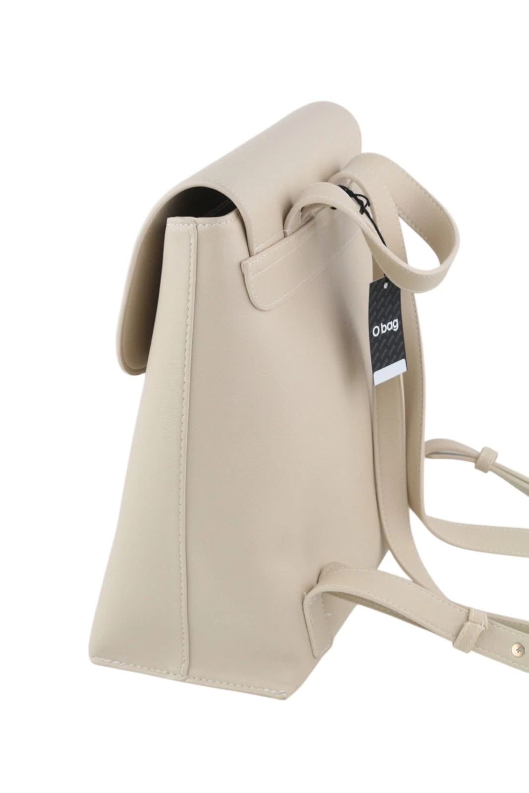 O Bag Zaino Women Bag OS Light Beige Double Handle Backpack Magnetic Closure - O Bag