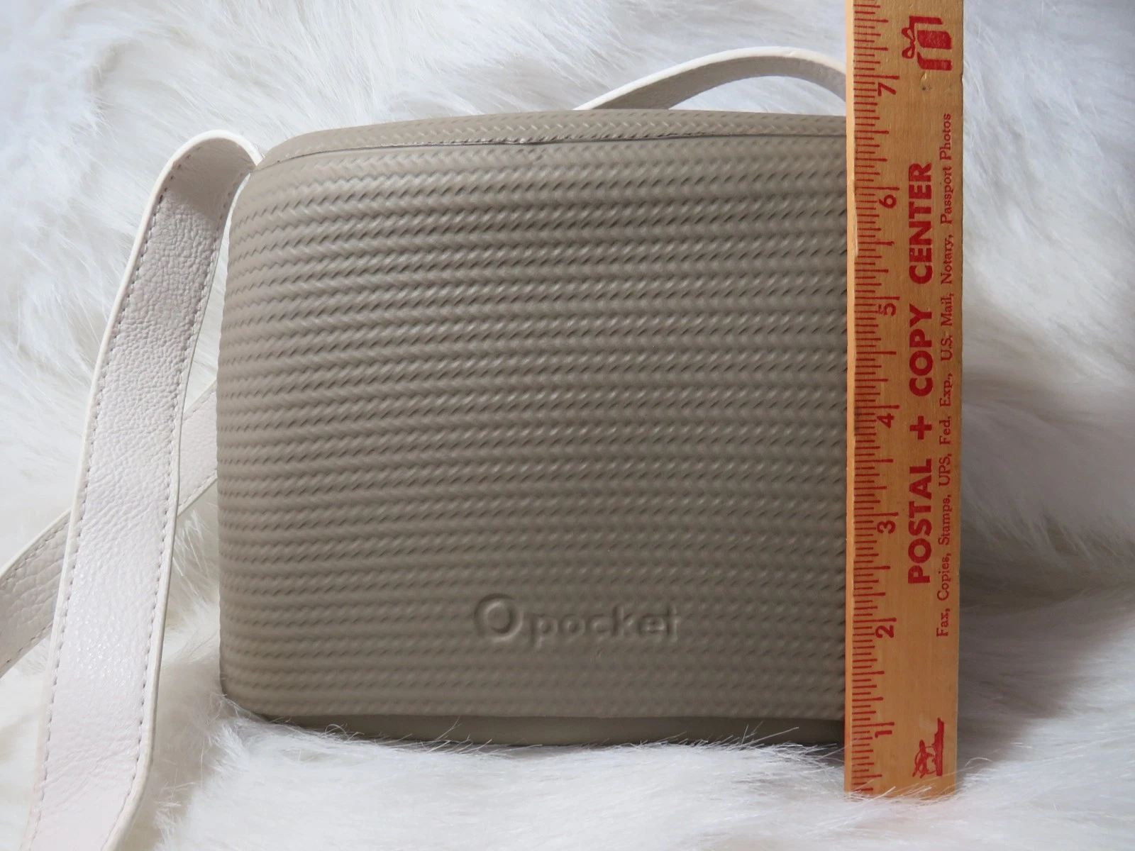 O Pocket Bag FullSpot Italian Crossbody Slide Purse Made In Italy Taupe - O Bag