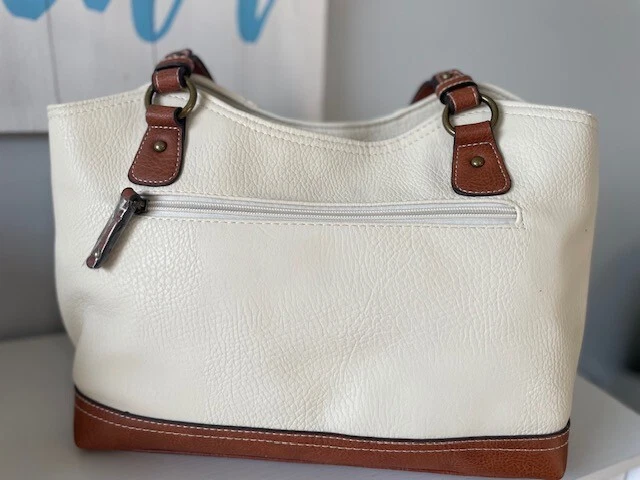 B O.C. Teal Blue & White Faux Leather Shoulder Bag - O Bag