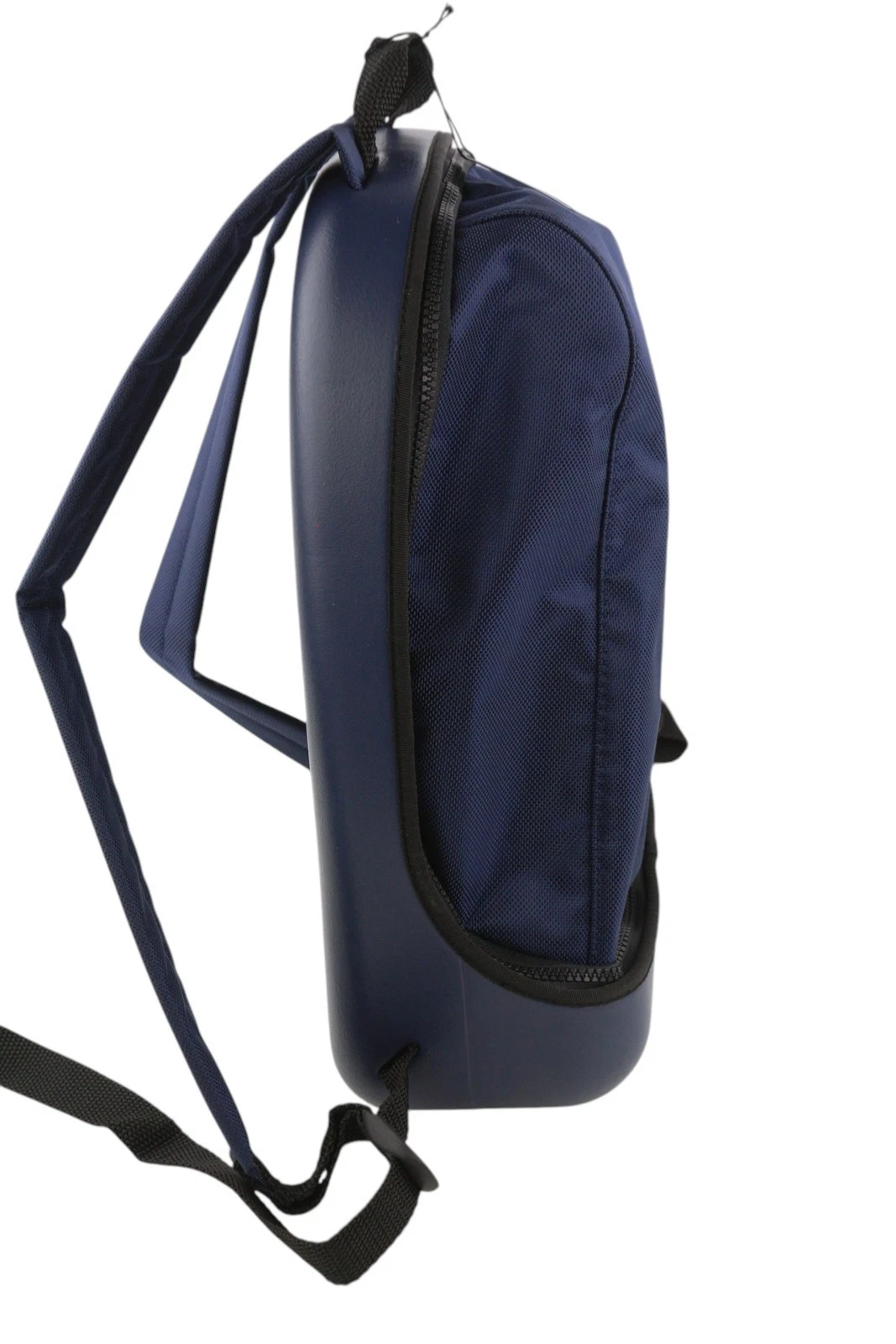 O Bag Ladies Bag OS Unisex Blue Round Backpack Front Zip Double Handle Logo - O Bag