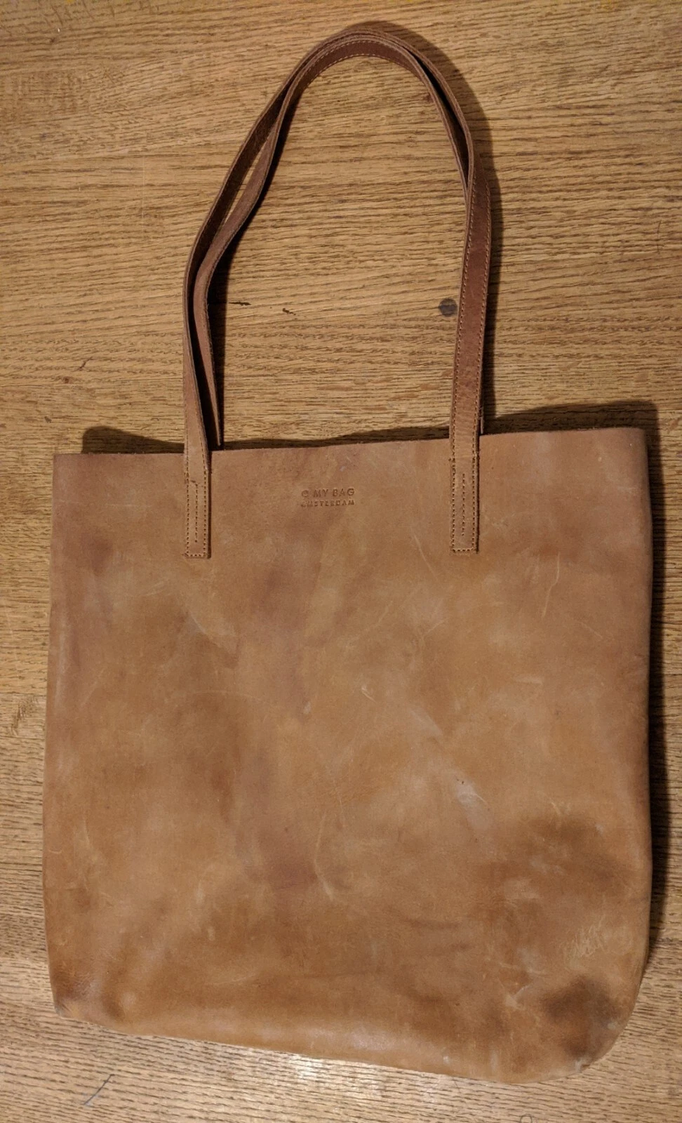 O My Bag Amsterdam - Georgia - Camel - Hunter Leather Tote Bag - Preowned - O Bag