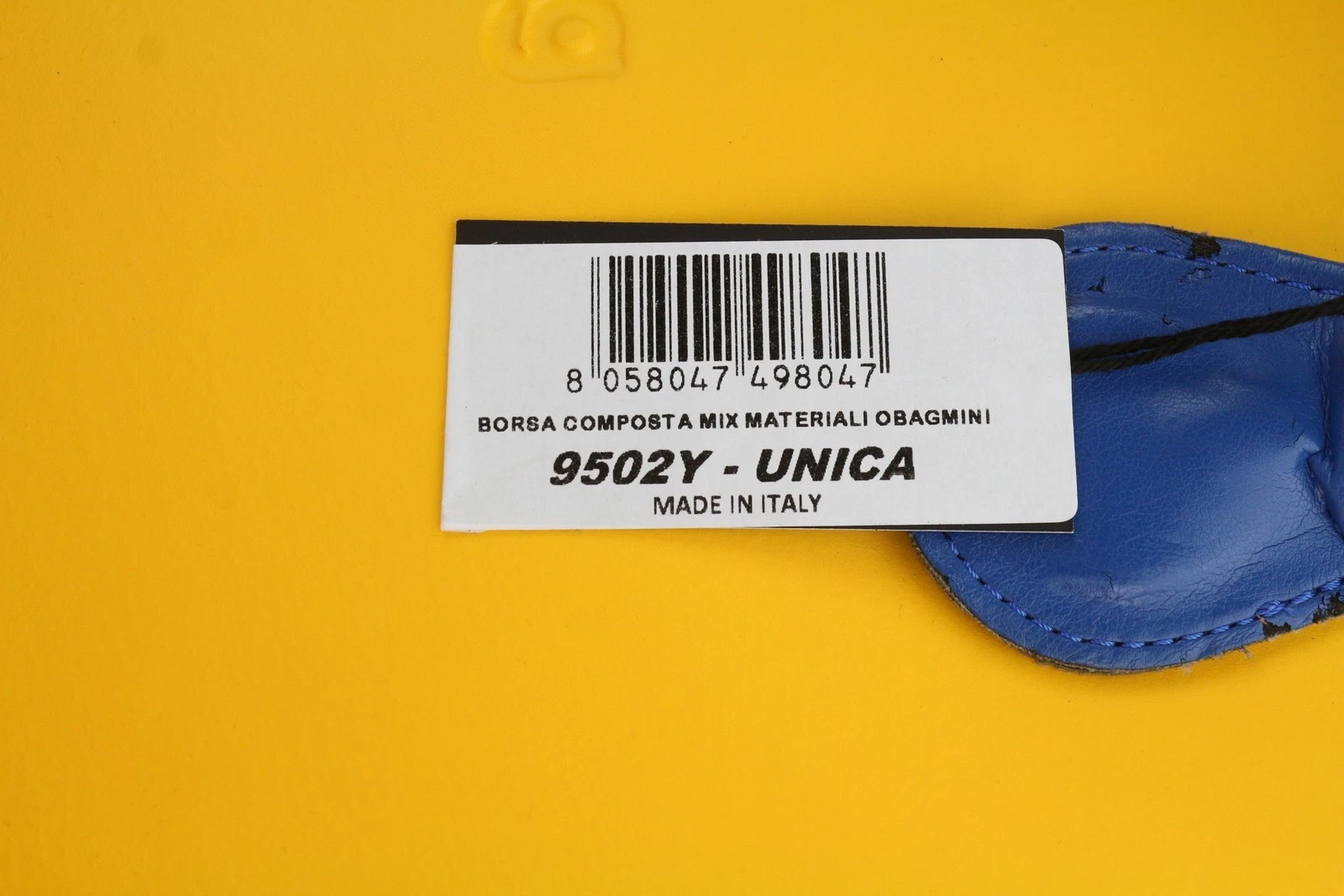 O Bag Mini Women's Bag OS Yellow Blue Double Handles Zipper Square - O Bag