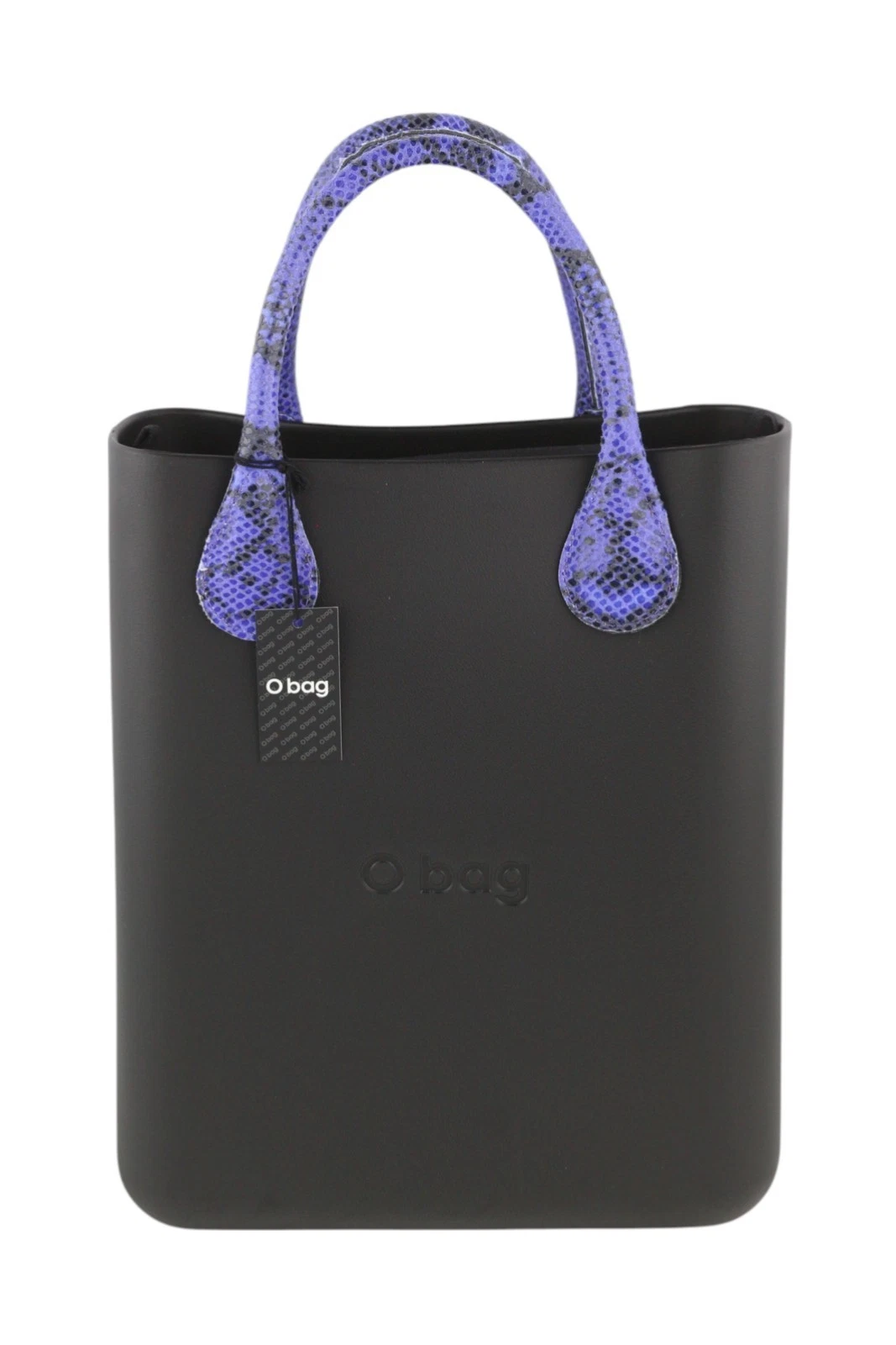 O Bag Chic Women's Bag OS Snake Purple Double Handle Inner Square Tote Logo - O Bag