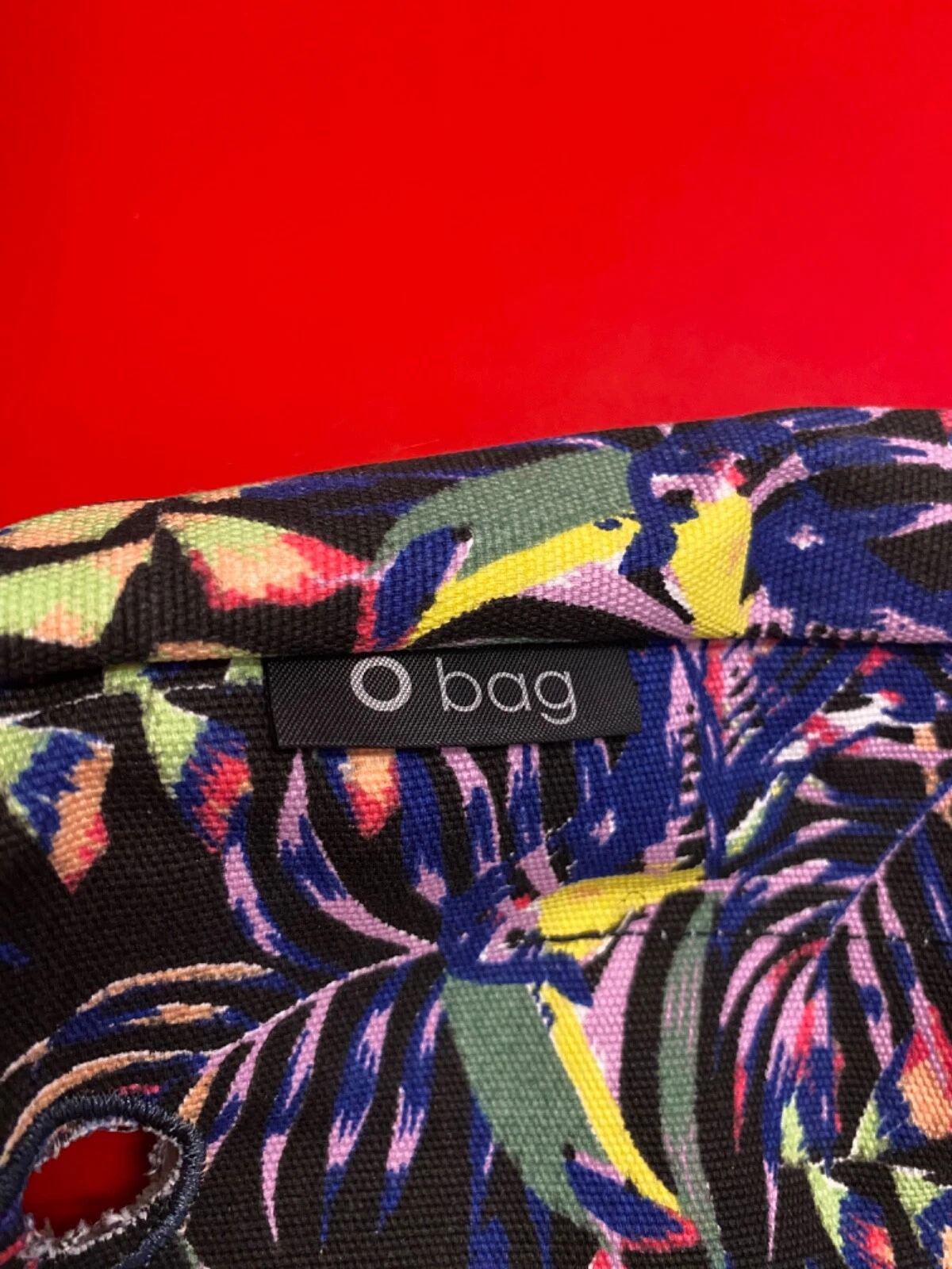 OBAG LARGE TOTE PINK, LEATHER HANDLES & SHOULDER STRAP, COTTON ZIP INSERT, ITALY - O Bag