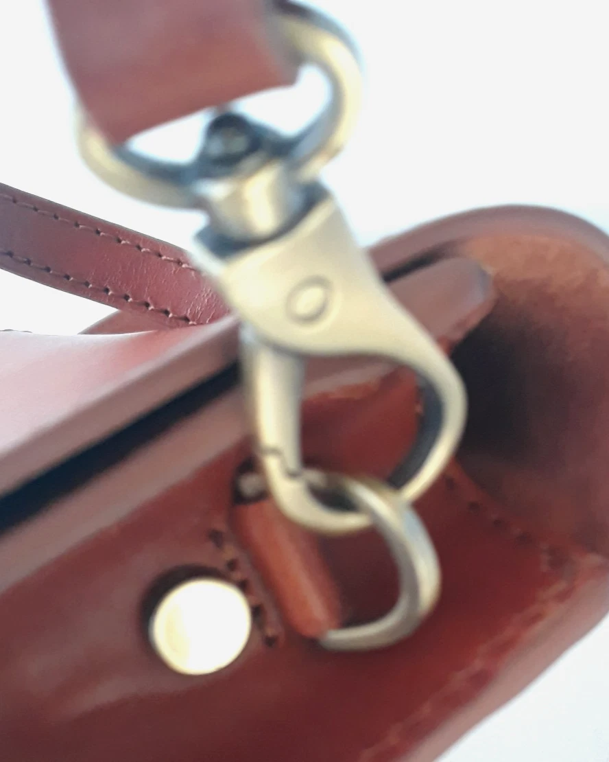 O MY BAG ~ Amsterdam ~ Crossbody Small Bag Purse Brown Leather ~ Magnetic ~ New - O Bag