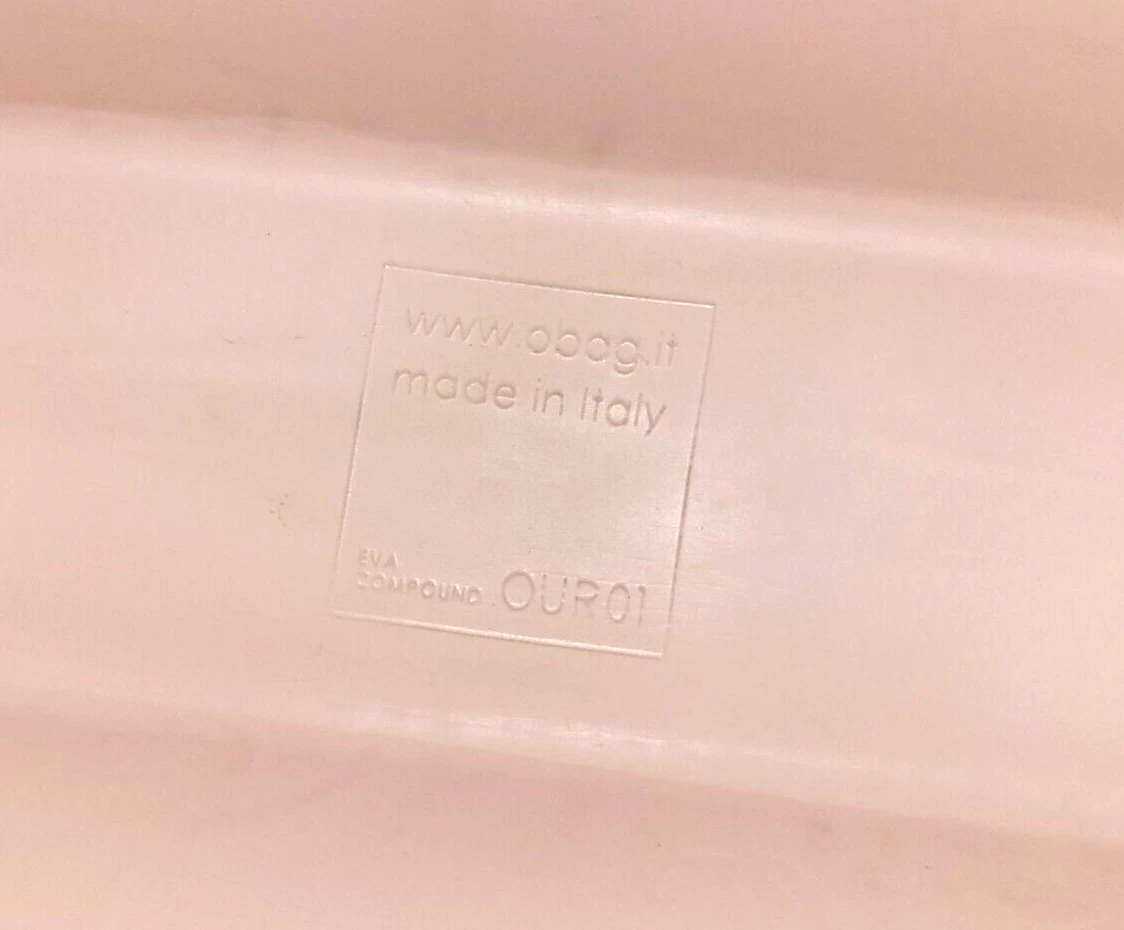 O Bag Bag Pink Blush Italy Waterproof EVA Silicone Rubber Removable Zipper Liner - O Bag