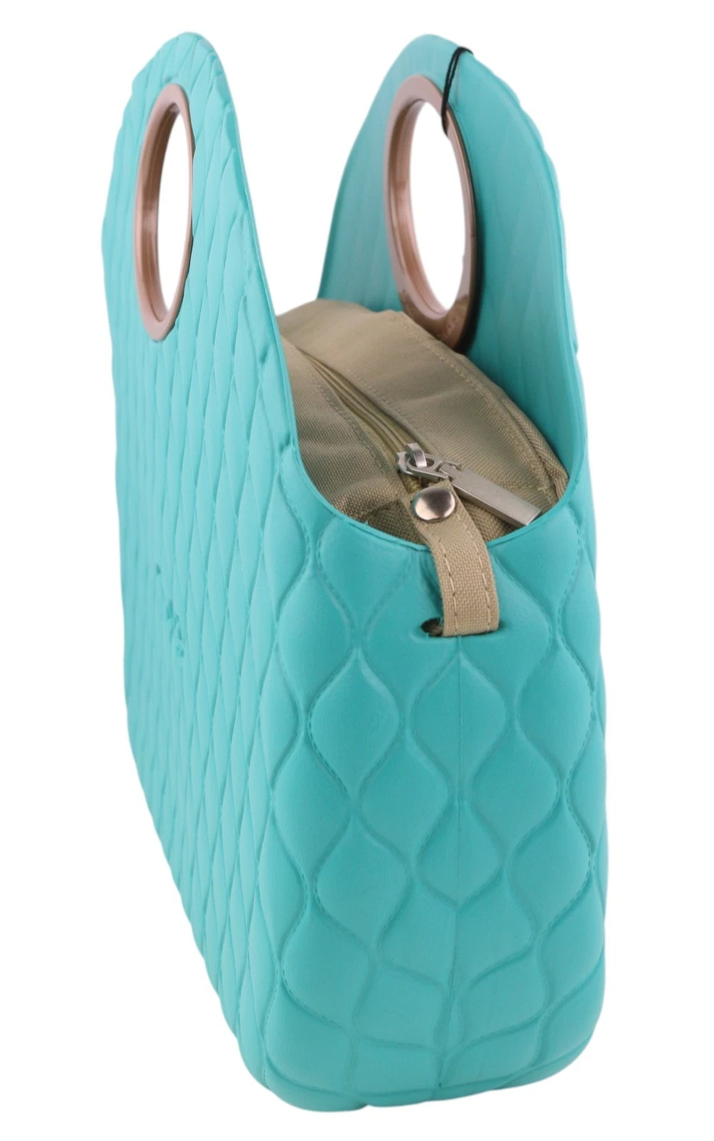 O BAG Moon Women bag OS Blue Mint Quilted Handle Inner bag - O Bag