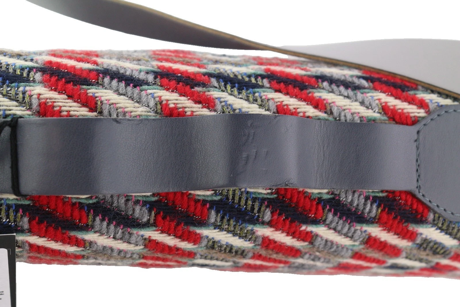 O BAG Ladies Folder Bag OS Purple Tweed Twist Closure Shoulder Bag - O Bag