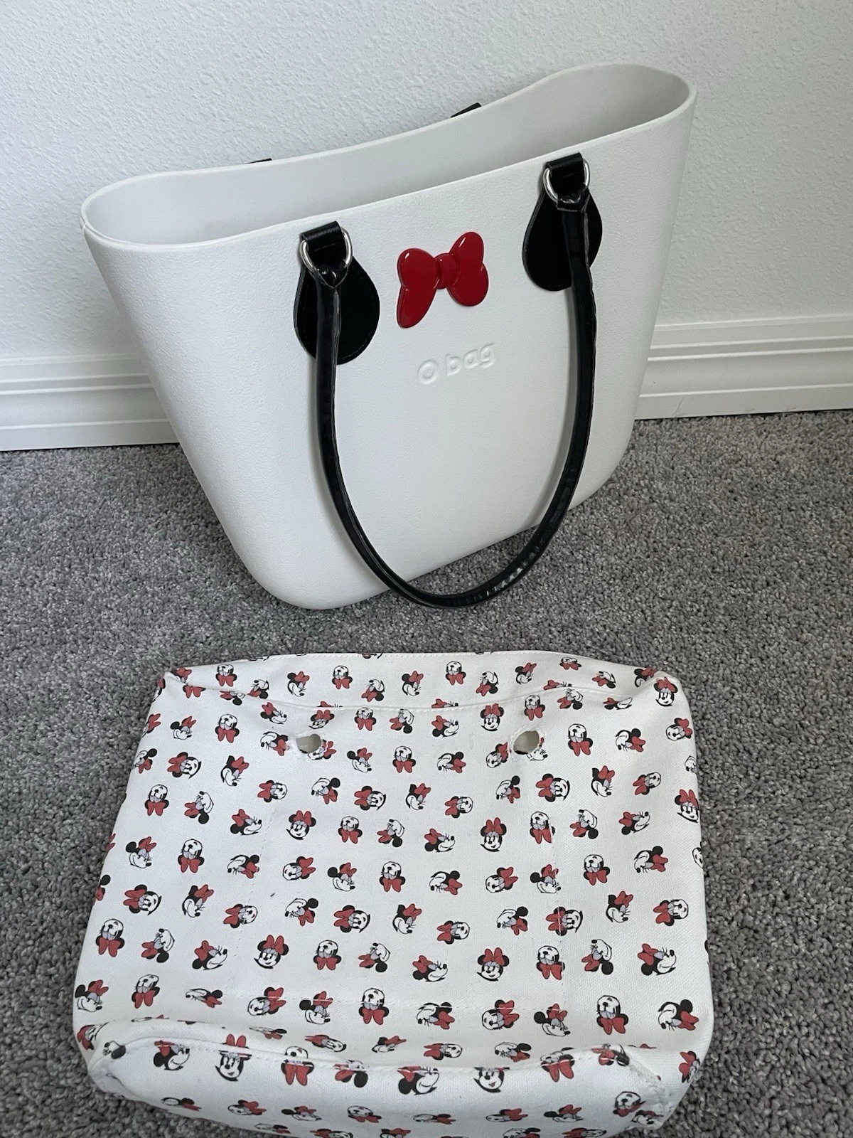 Mini mouse O Bag, White / Black / Red with Detachable Inner Bag - O Bag