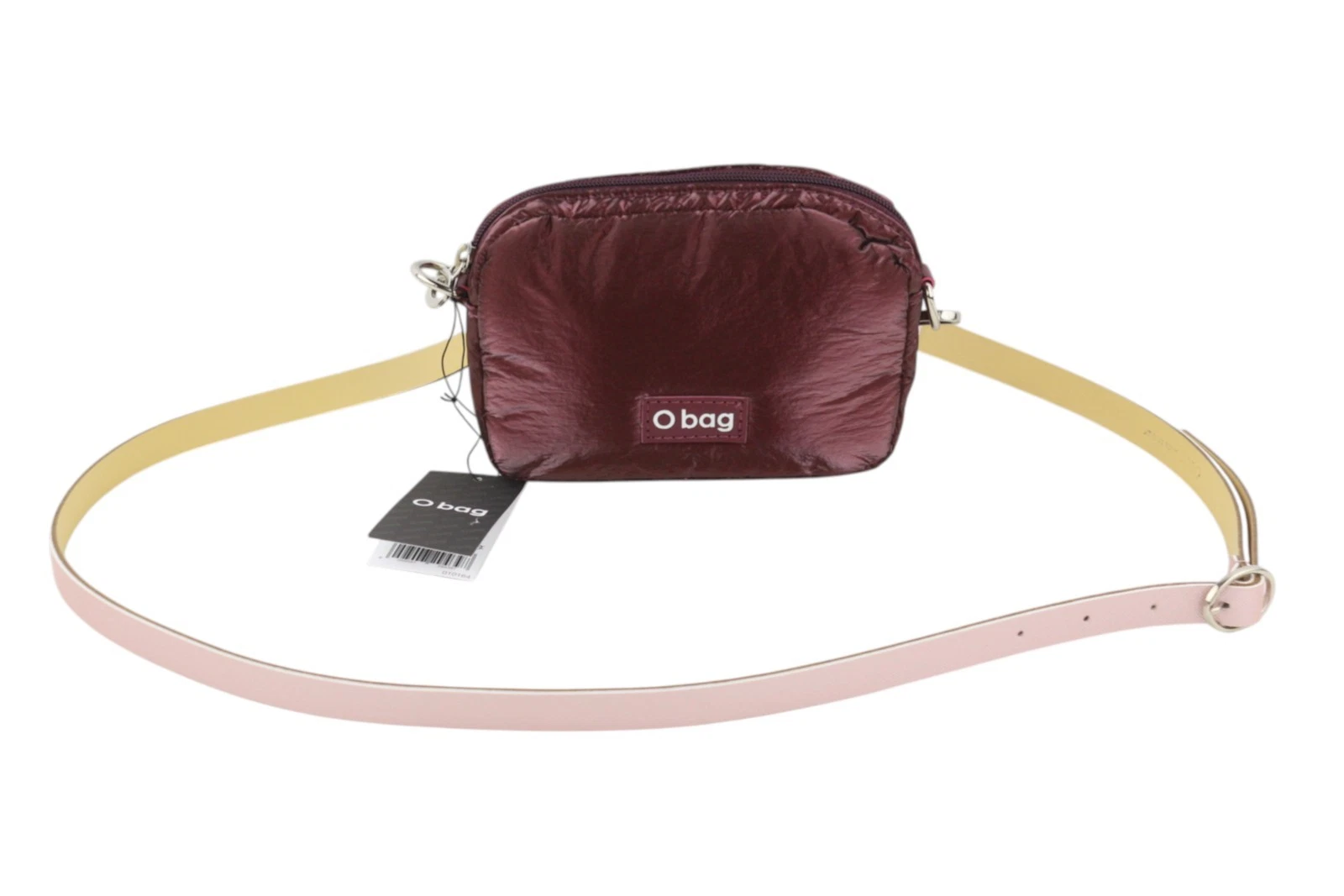 O Bag Extra Pocket Women Bag OS Burgundy Zip Closure Adjustable Crossbody Strap - O Bag
