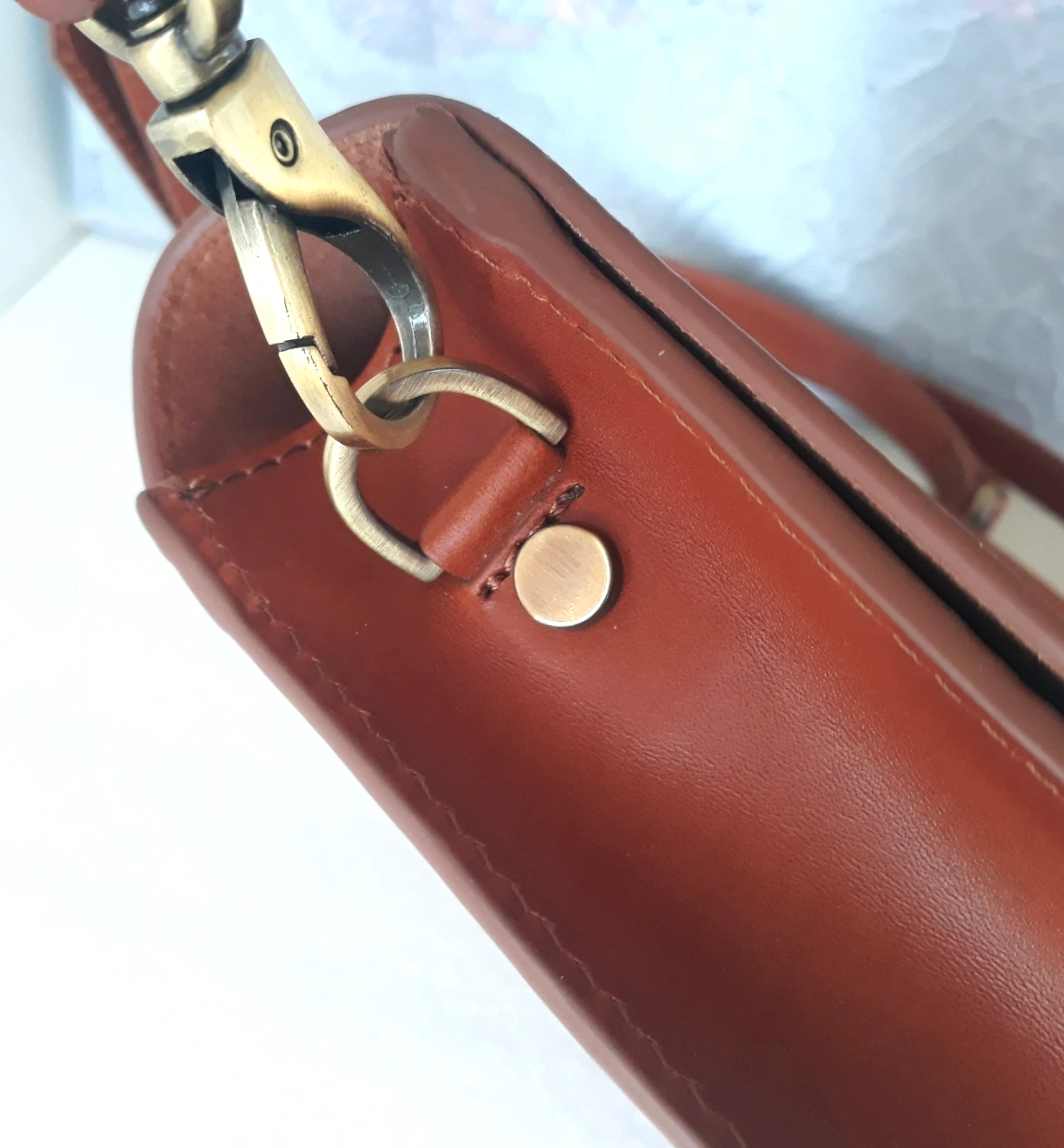 O MY BAG ~ Amsterdam ~ Crossbody Small Bag Purse Brown Leather ~ Magnetic ~ New - O Bag