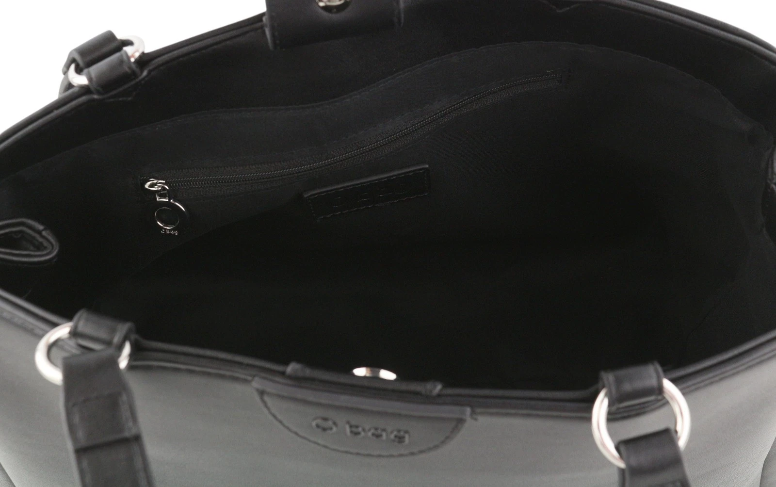 O Bag Vienna Women Bag OS Black Double Handles Clasp Lined Square - O Bag