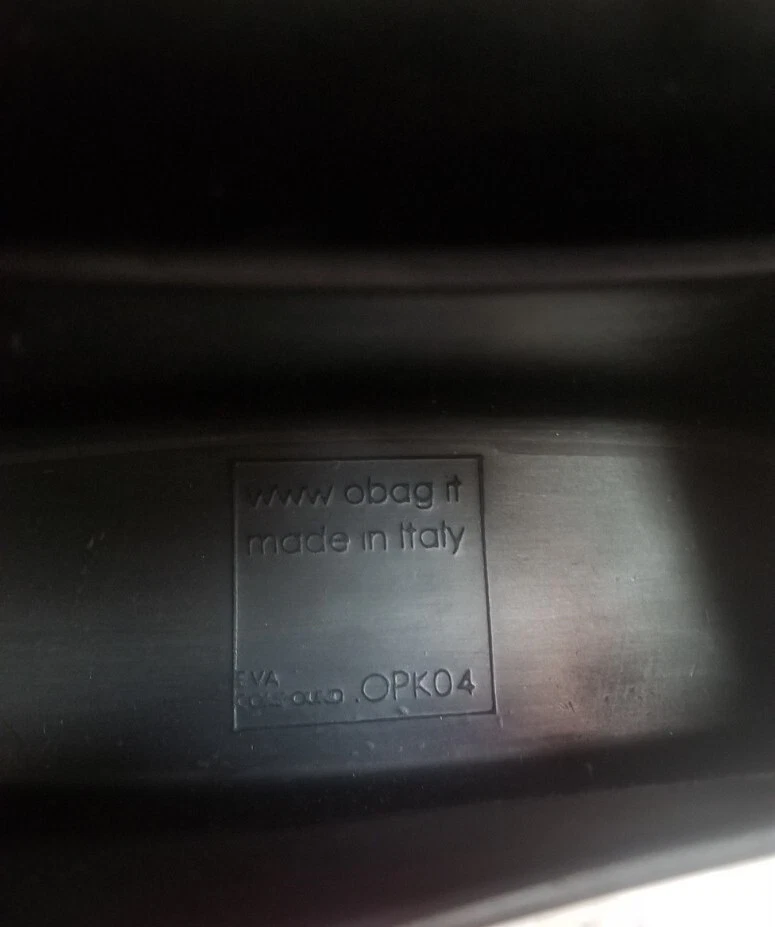 O BAG Small Purse Bag w/ Leather Handle Made in Italy Black Red Gray OPK04 - O Bag