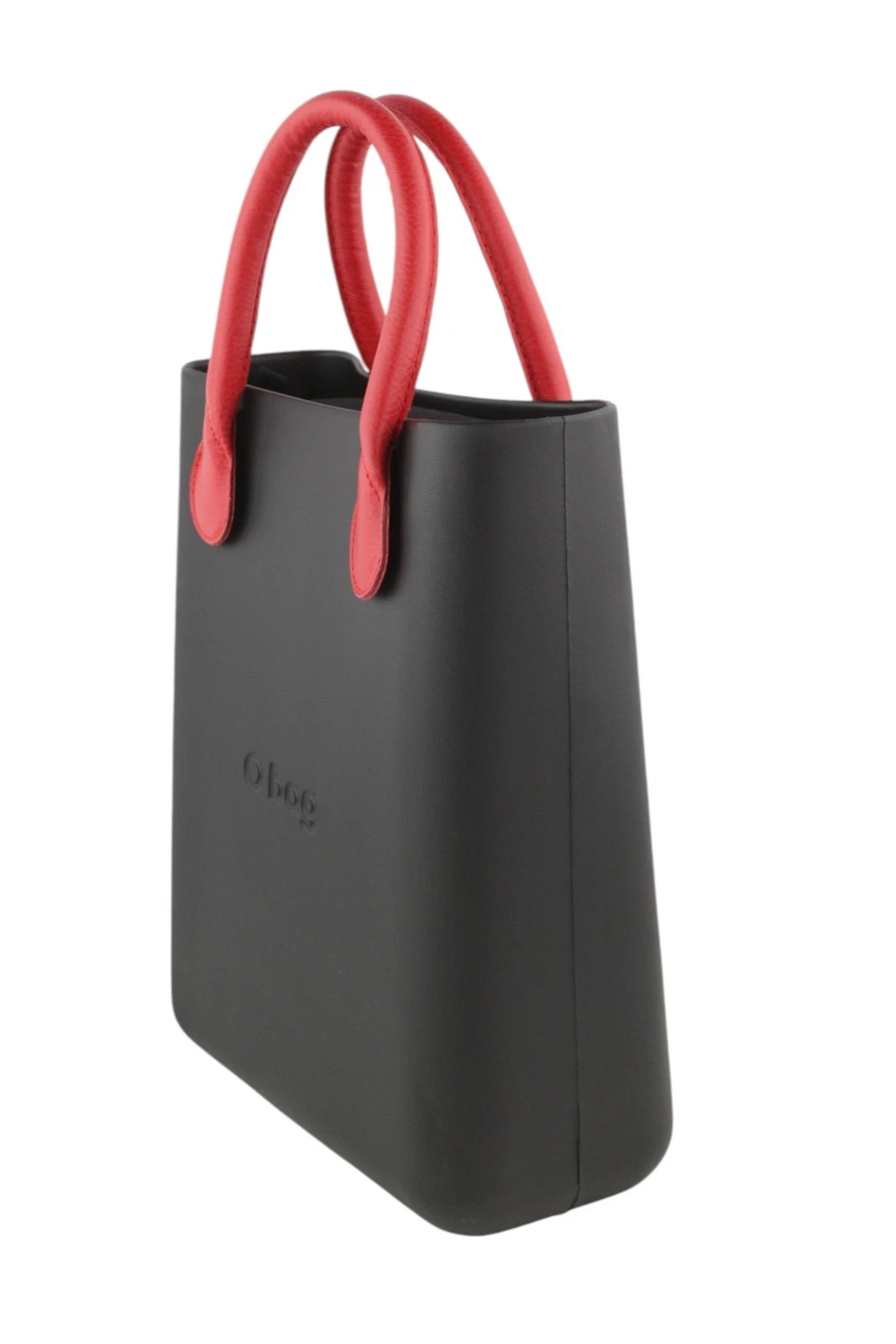 O Bag Chic Women Bag OS Black Red Double Handle Inner Pouch Square Tote - O Bag