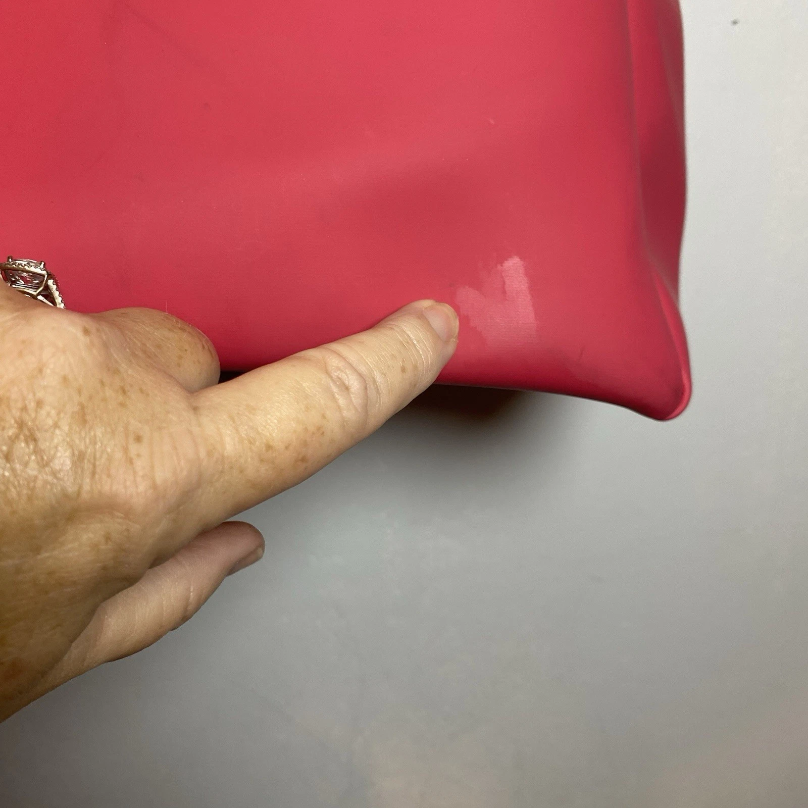 O Bag Unique Soft Melville Amarato Tote Bag Large Pink Chain Handles - O Bag