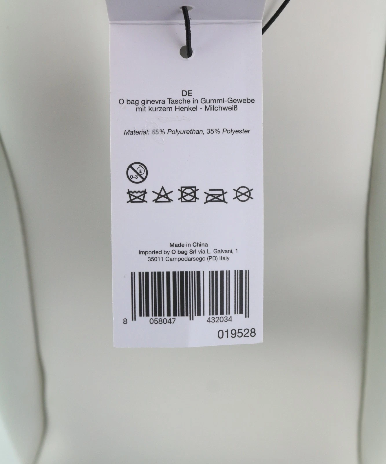 O Bag Ginevra Women Bag OS White Magnetic Close Lined Hobo Crossbody Logo - O Bag