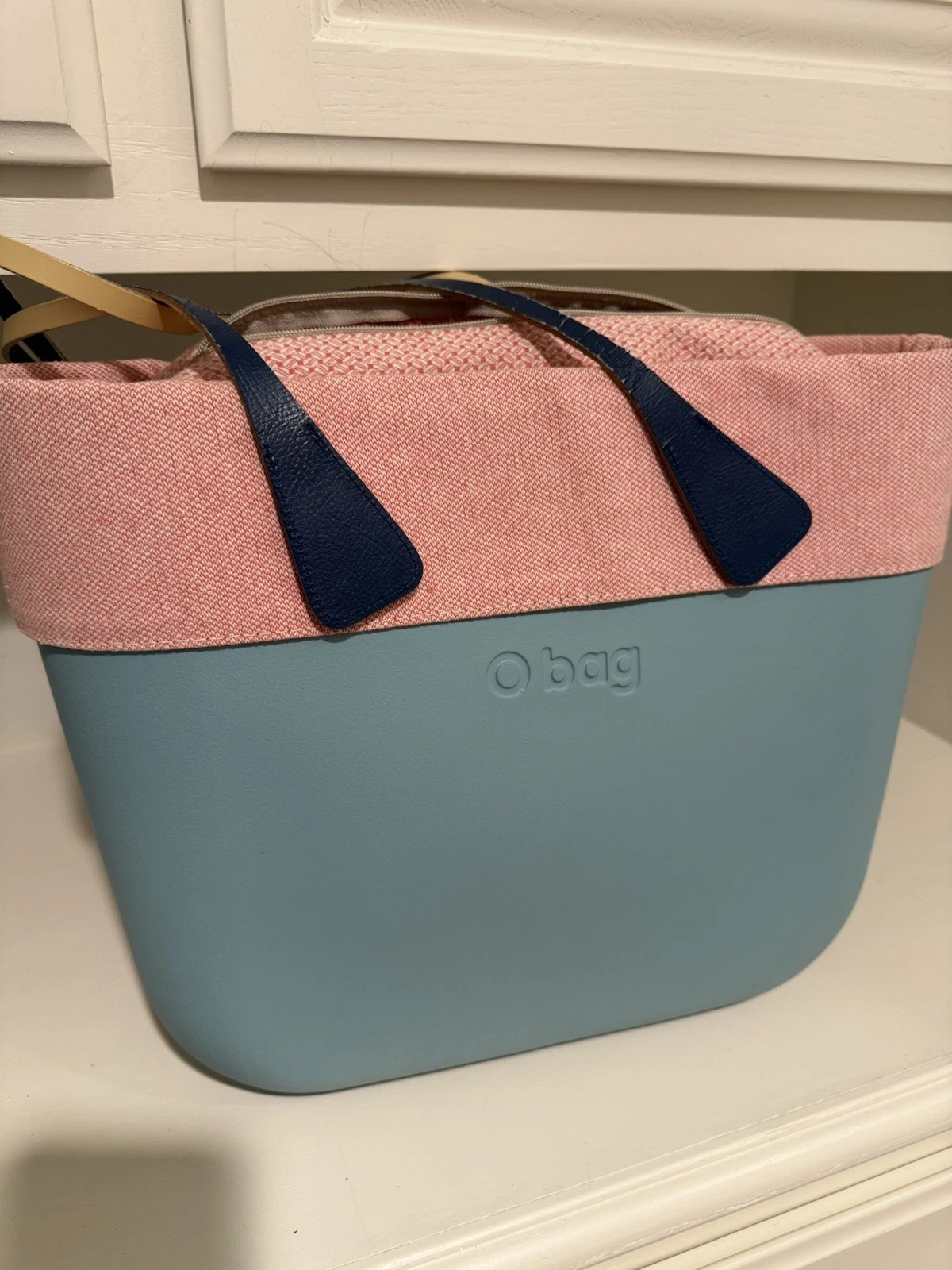 Obag O Bag Sage Teal Handbag Italy With Paisley Dust bag - O Bag