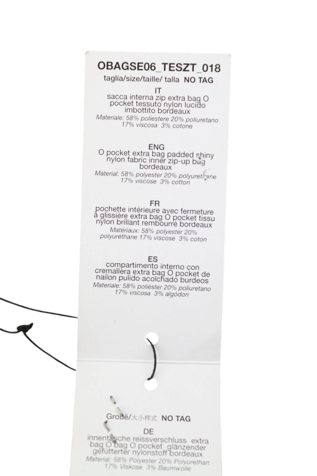 O Bag Extra Pocket Women Bag OS Burgundy Zip Closure Adjustable Crossbody Strap - O Bag