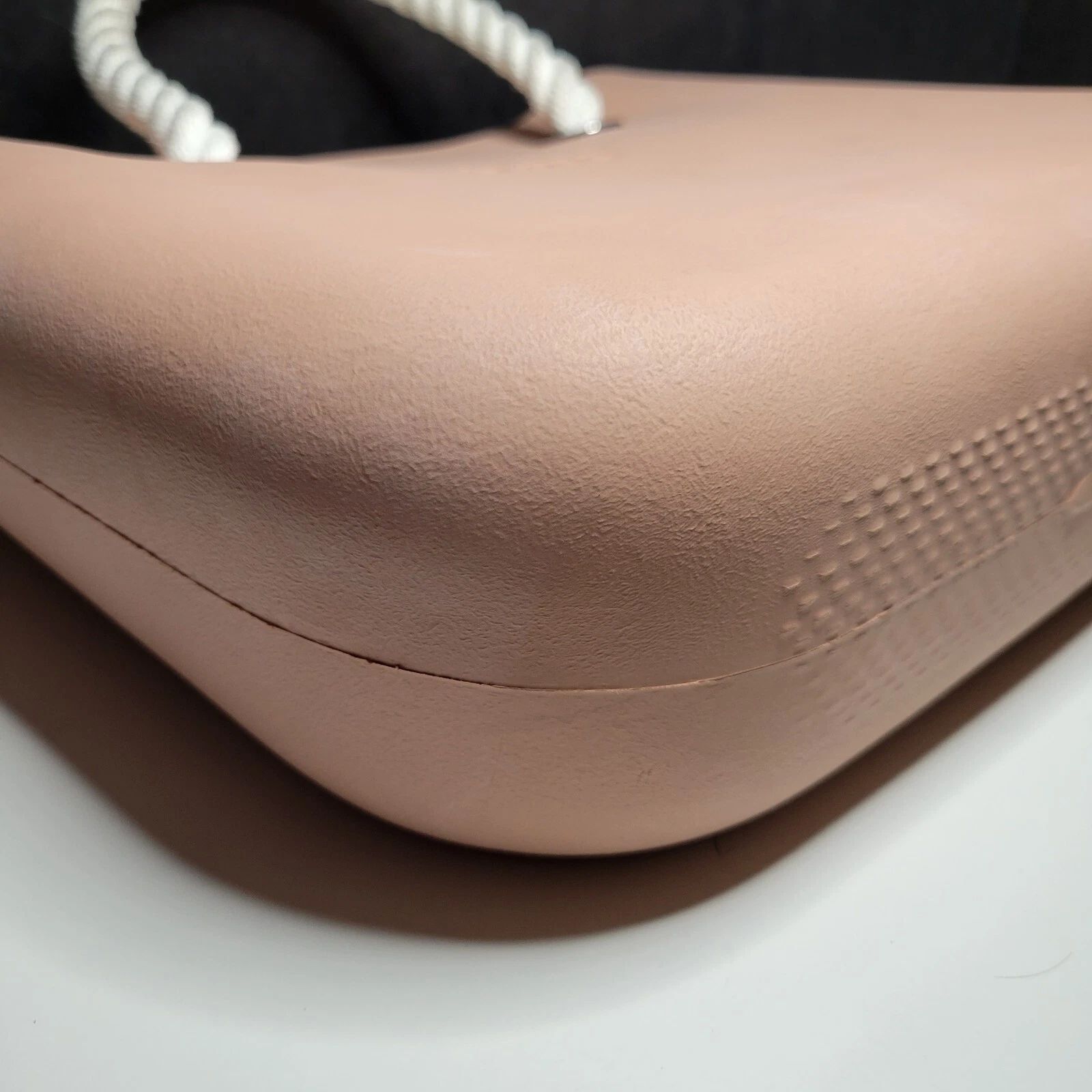 OBag Pink Tote Double Rope Handles Made in Italy Fullspot Shoulder 11 x 14 x 3.5 - O Bag