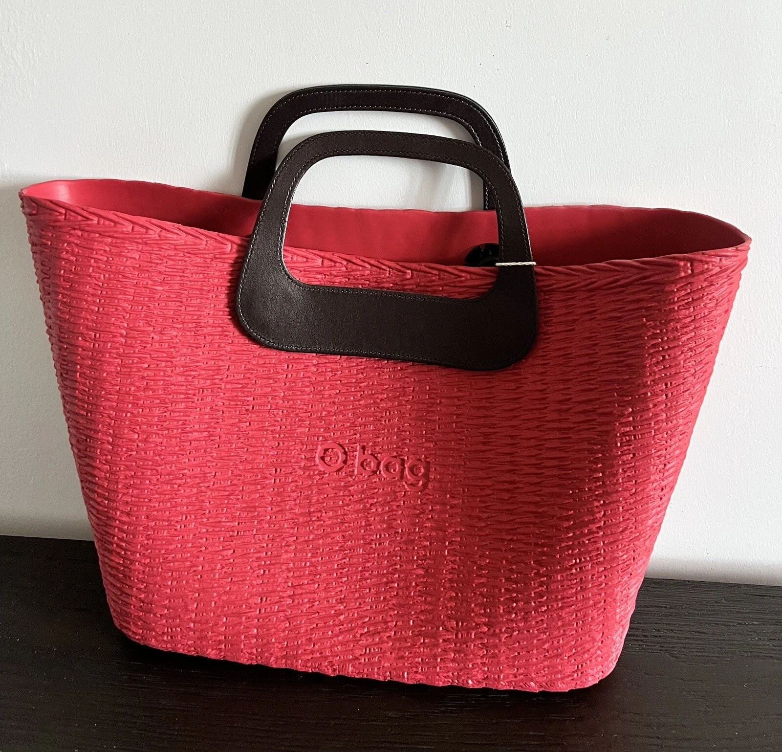 O BAG Red Rubber Handbag - O Bag