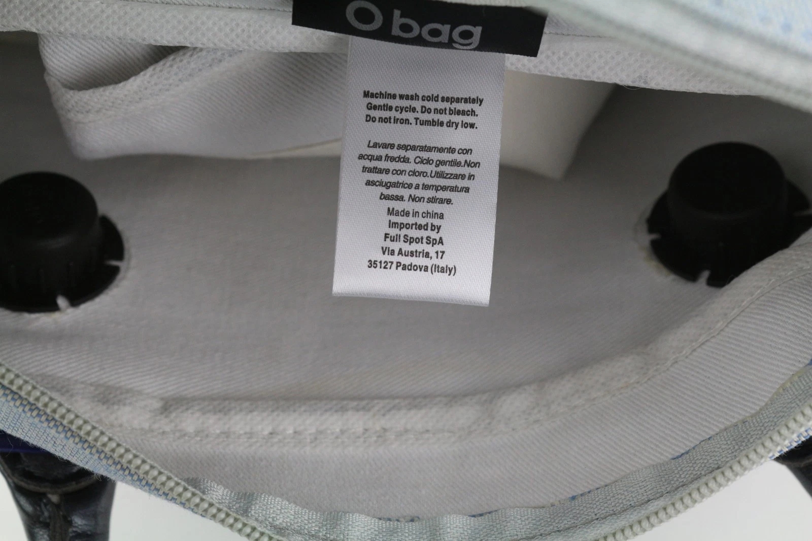 O BAG Chic Women bag OS Blue Mini Square Tote Double Handles Inner bag - O Bag