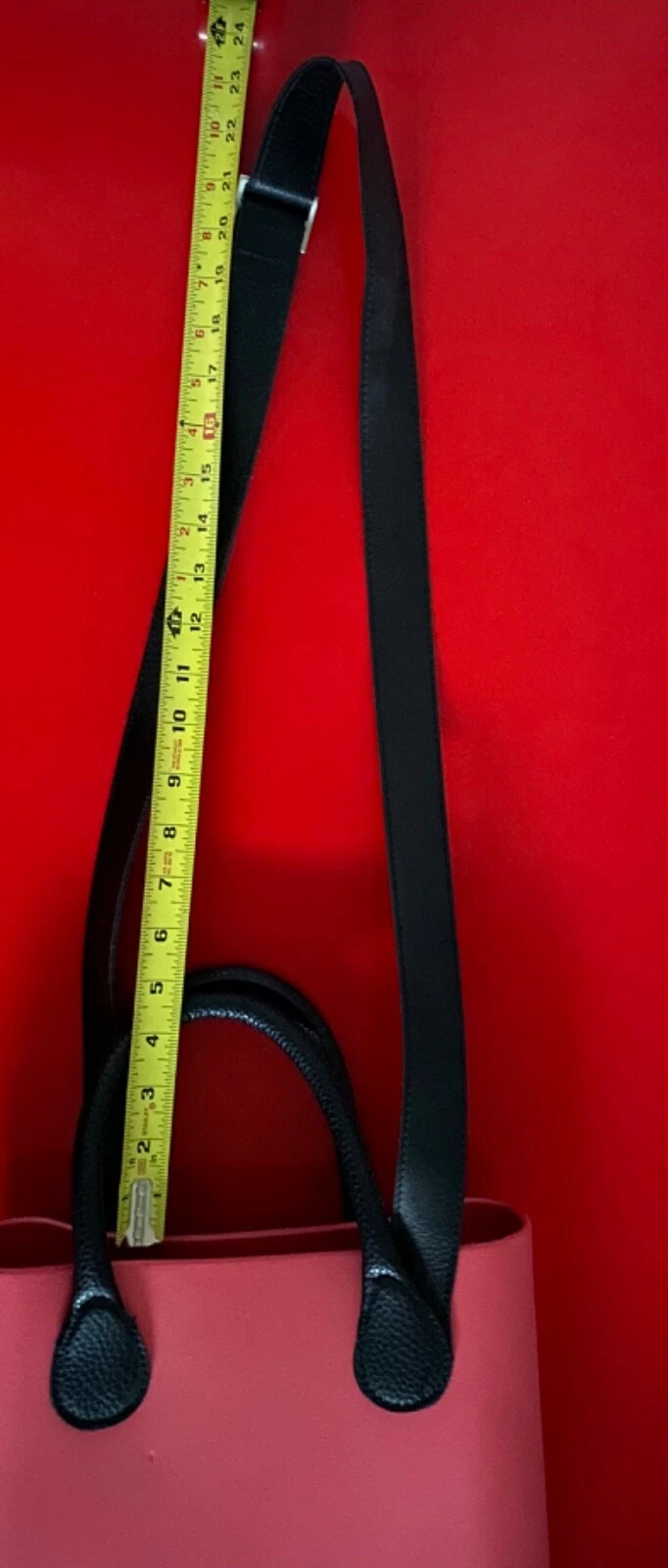 OBAG LARGE TOTE PINK, LEATHER HANDLES & SHOULDER STRAP, COTTON ZIP INSERT, ITALY - O Bag