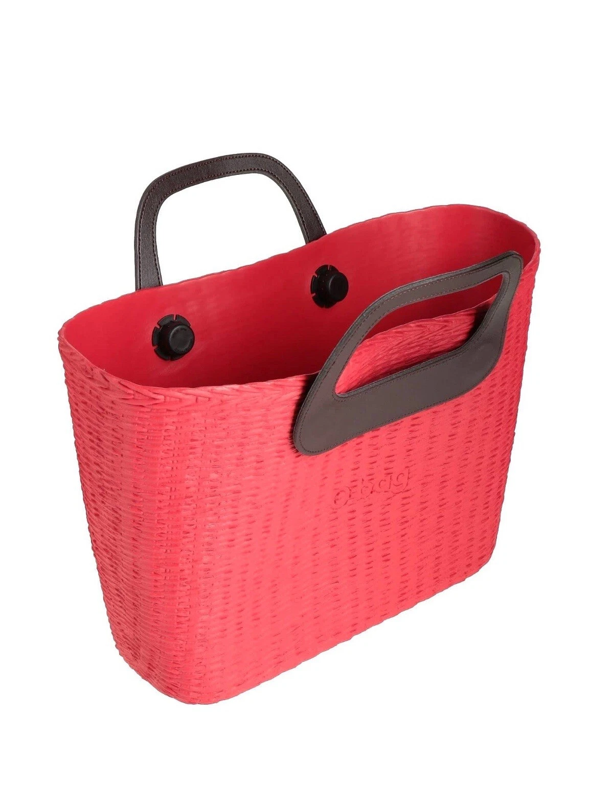 O BAG Red Rubber Handbag - O Bag