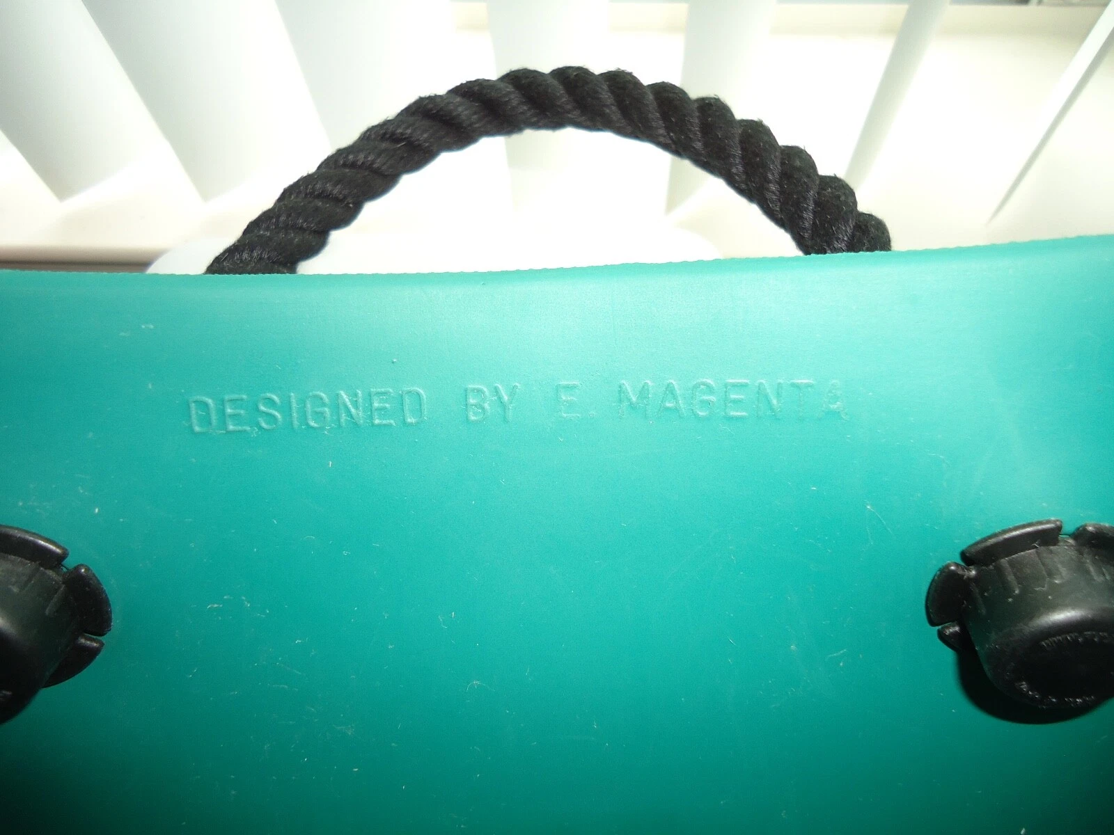 Obag Designed By E. Magenta Made In Italy Women'a Green Rubber Handbag - O Bag