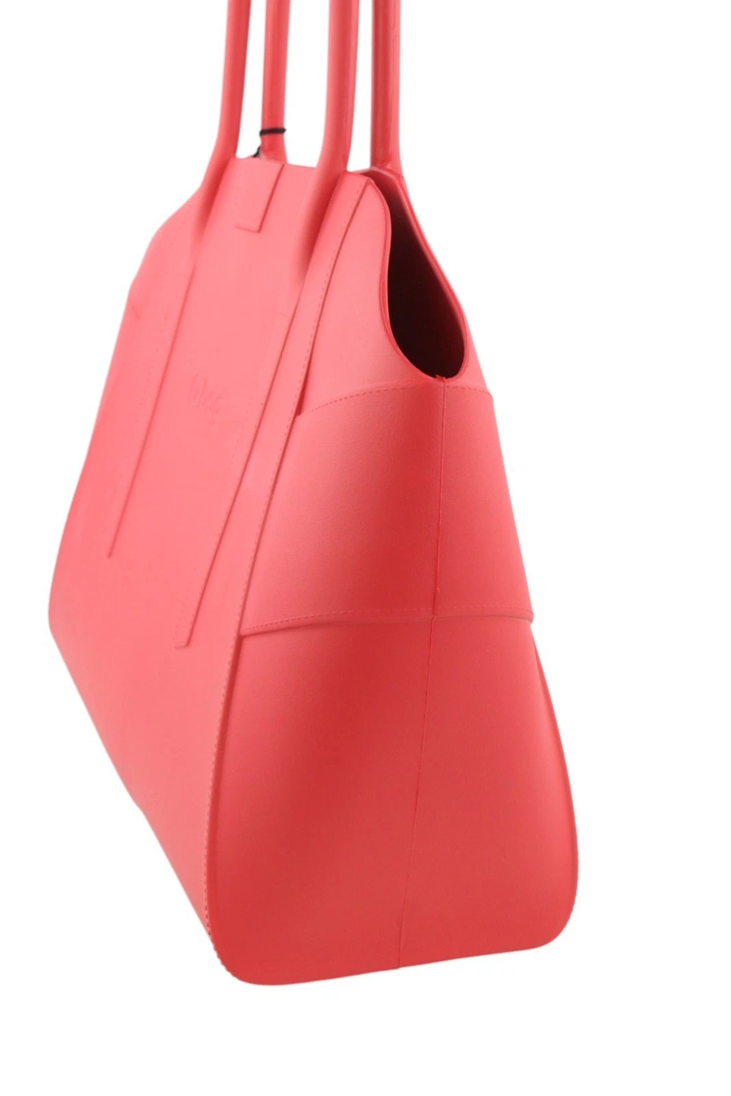 O Bag Unique Women's Bag OS Red Structured Silicone Waterproof Double Handle - O Bag