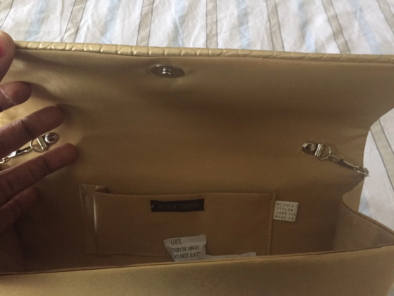 Women's Gold Clutch Bag - O Bag